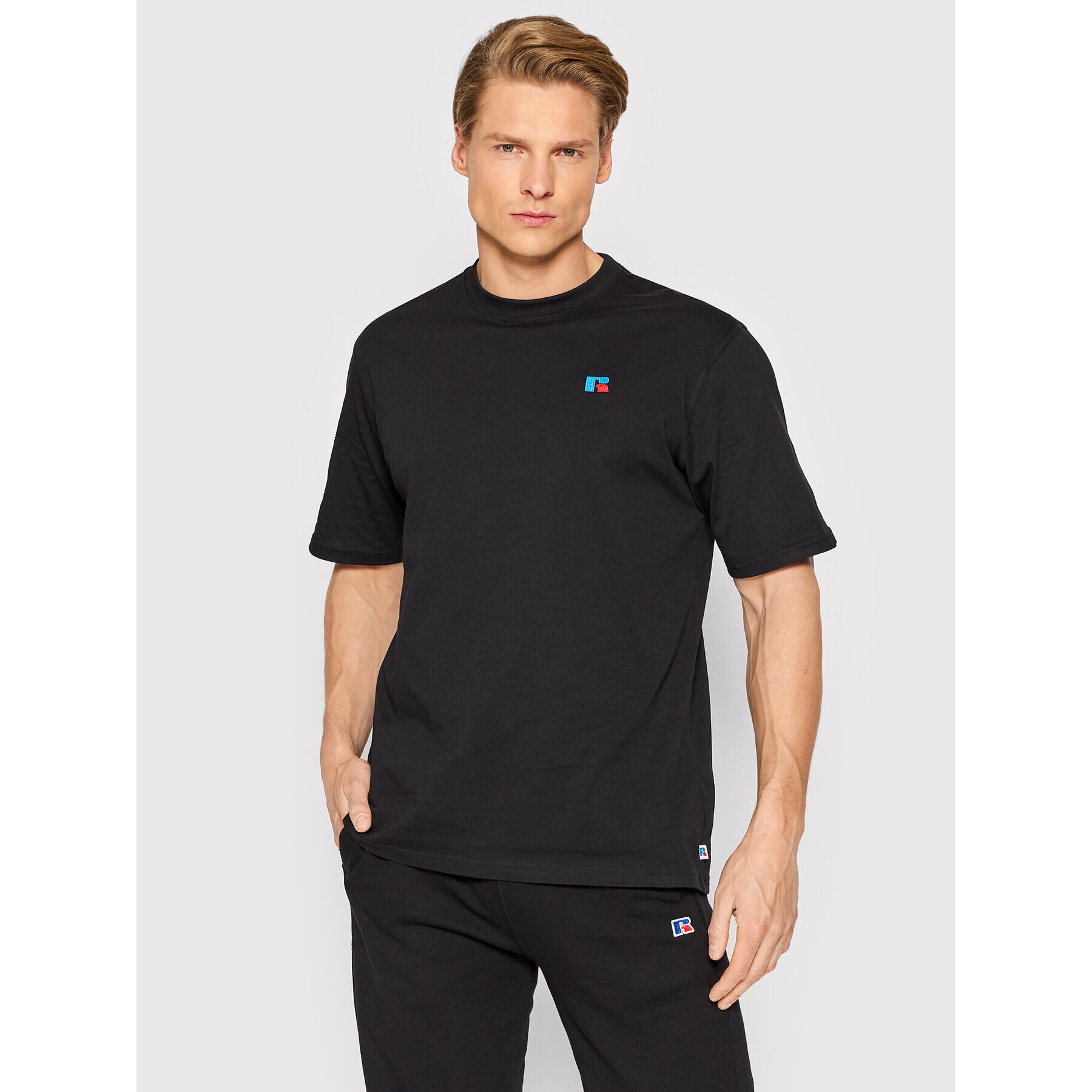 Russell Athletic Тишърт Baseliners E26081 Черен Relaxed Fit - Pepit.bg