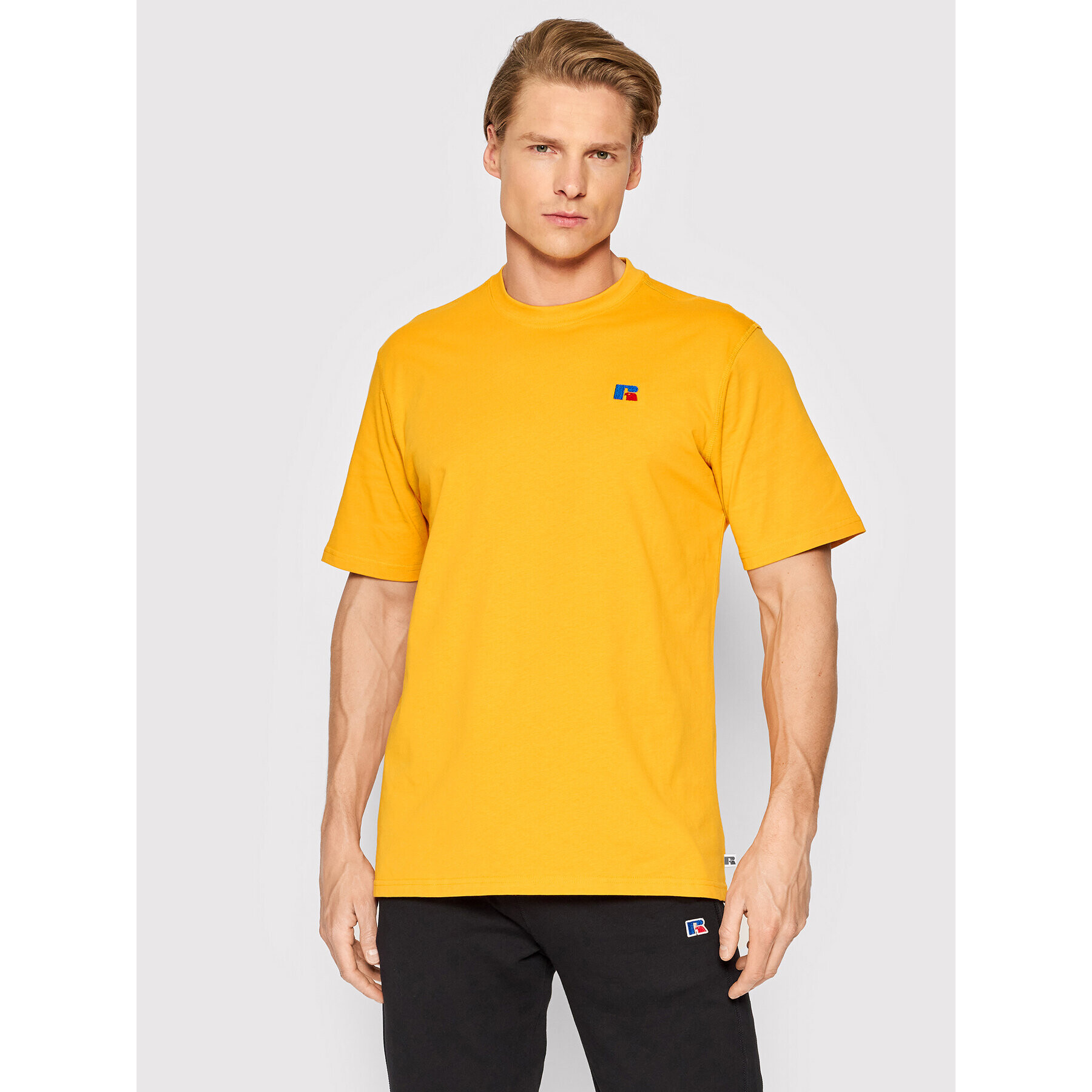 Russell Athletic Тишърт Baseliners E26081 Оранжев Relaxed Fit - Pepit.bg