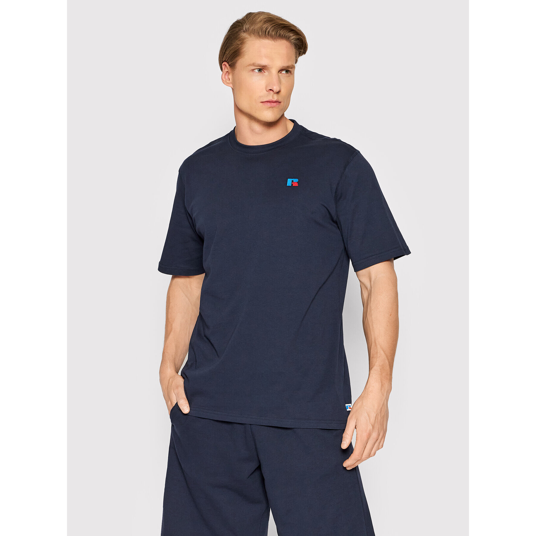 Russell Athletic Тишърт Baseliners E26081 Тъмносин Regular Fit - Pepit.bg