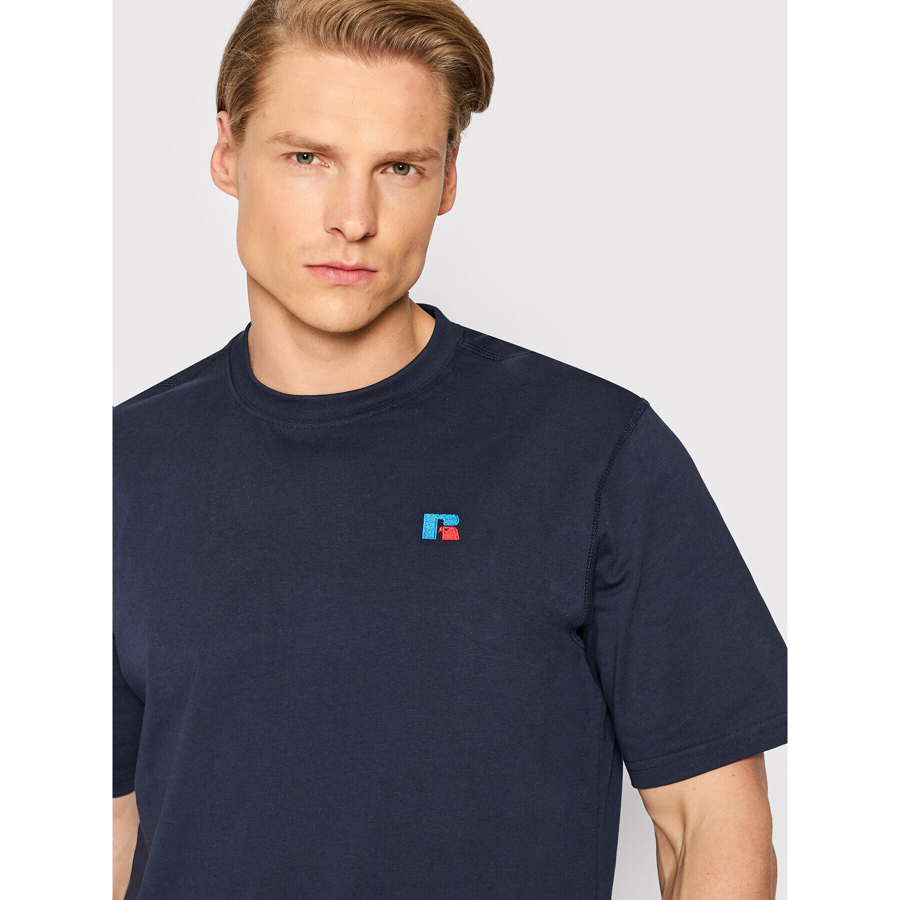 Russell Athletic Тишърт Baseliners E26081 Тъмносин Regular Fit - Pepit.bg