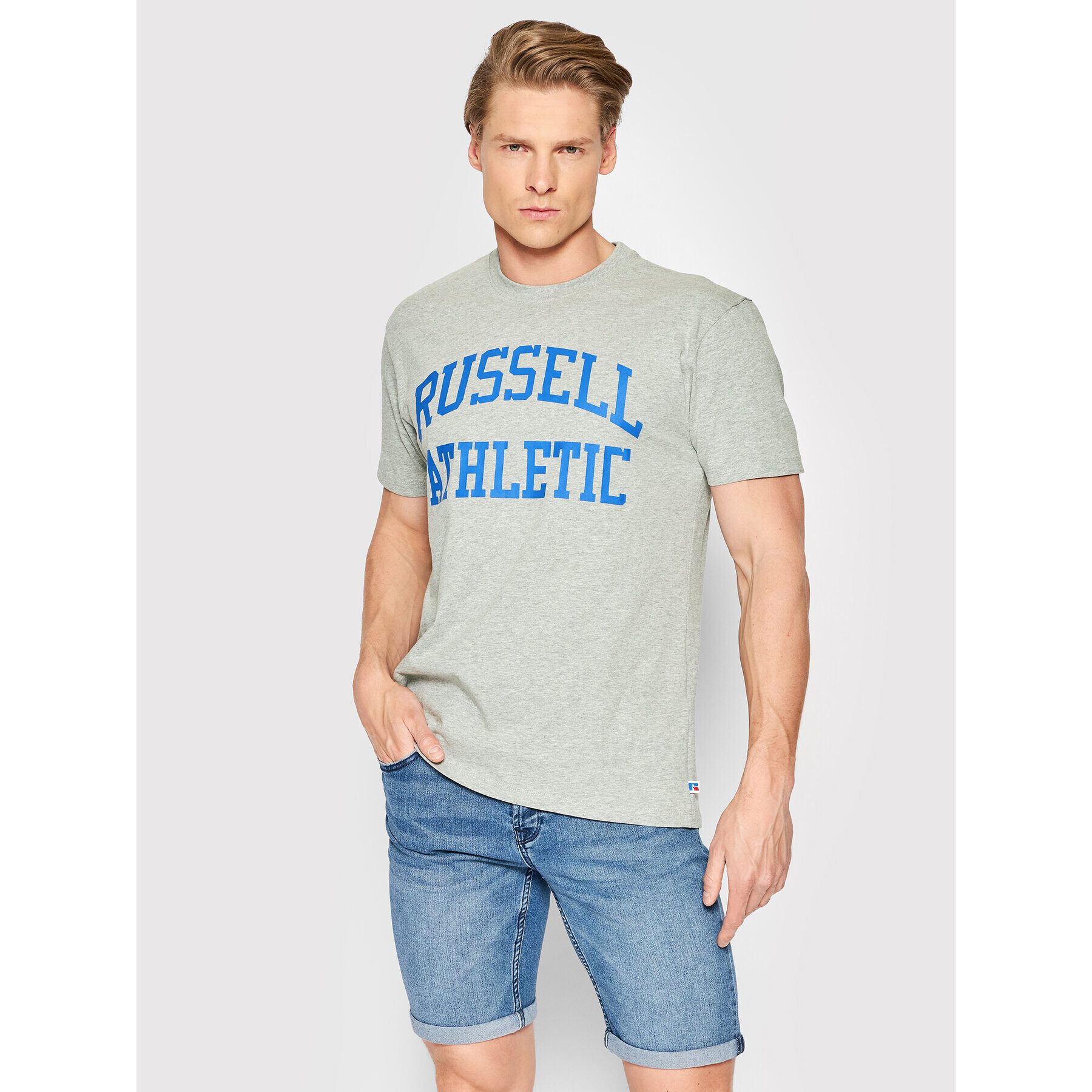 Russell Athletic Тишърт Iconic E26001 Сив Relaxed Fit - Pepit.bg