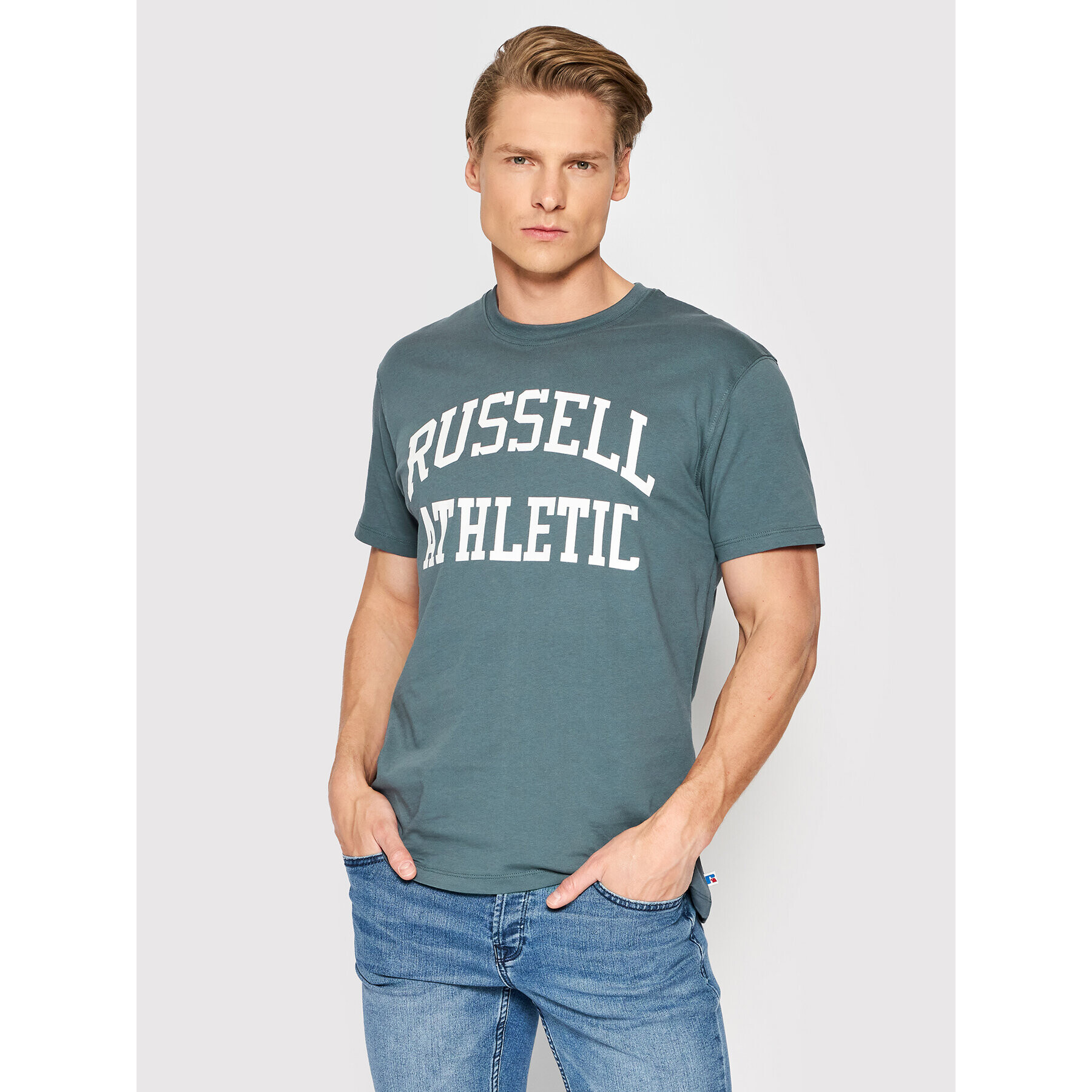 Russell Athletic Тишърт Iconic E26001 Тъмносин Relaxed Fit - Pepit.bg