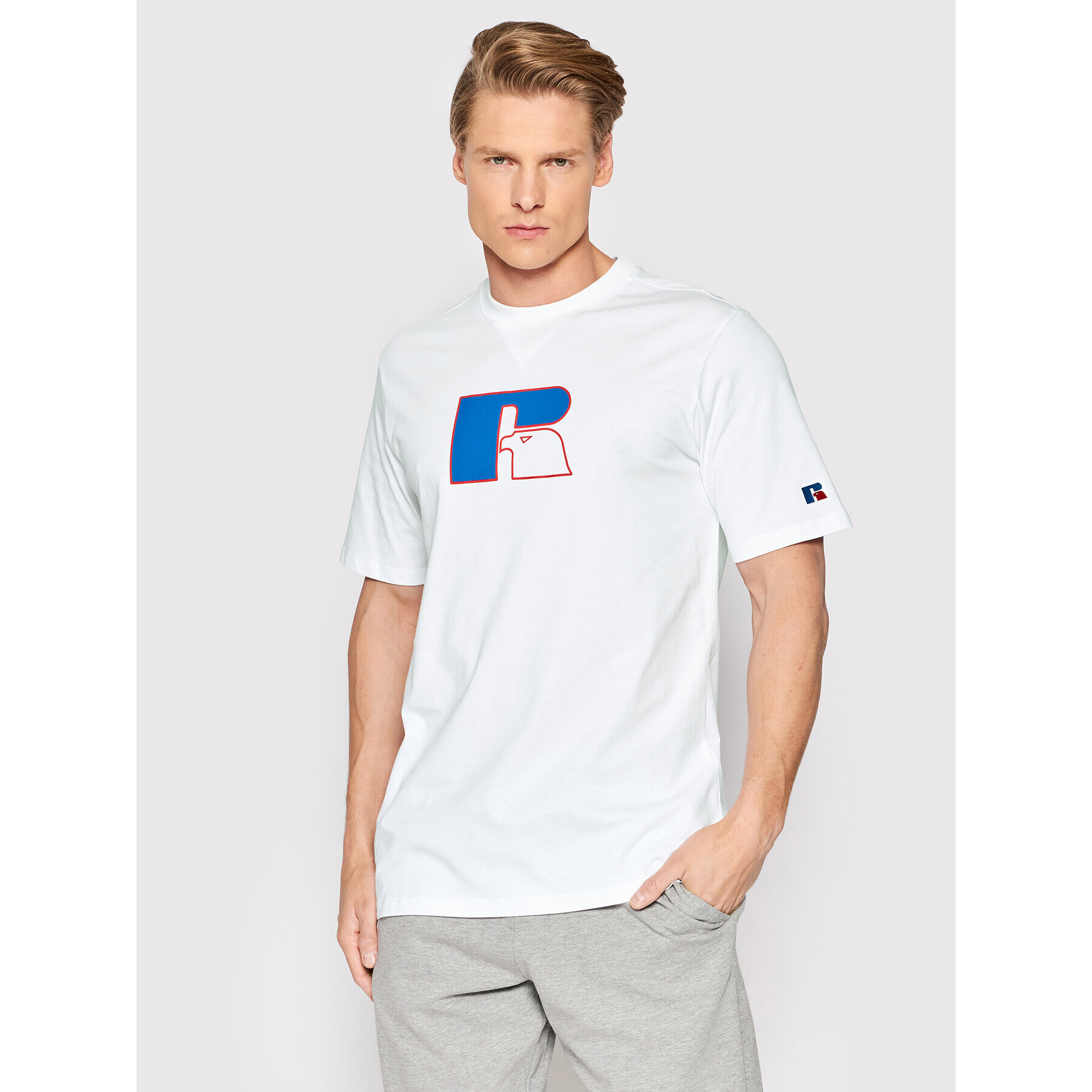 Russell Athletic Тишърт Jerry E26091 Бял Relaxed Fit - Pepit.bg