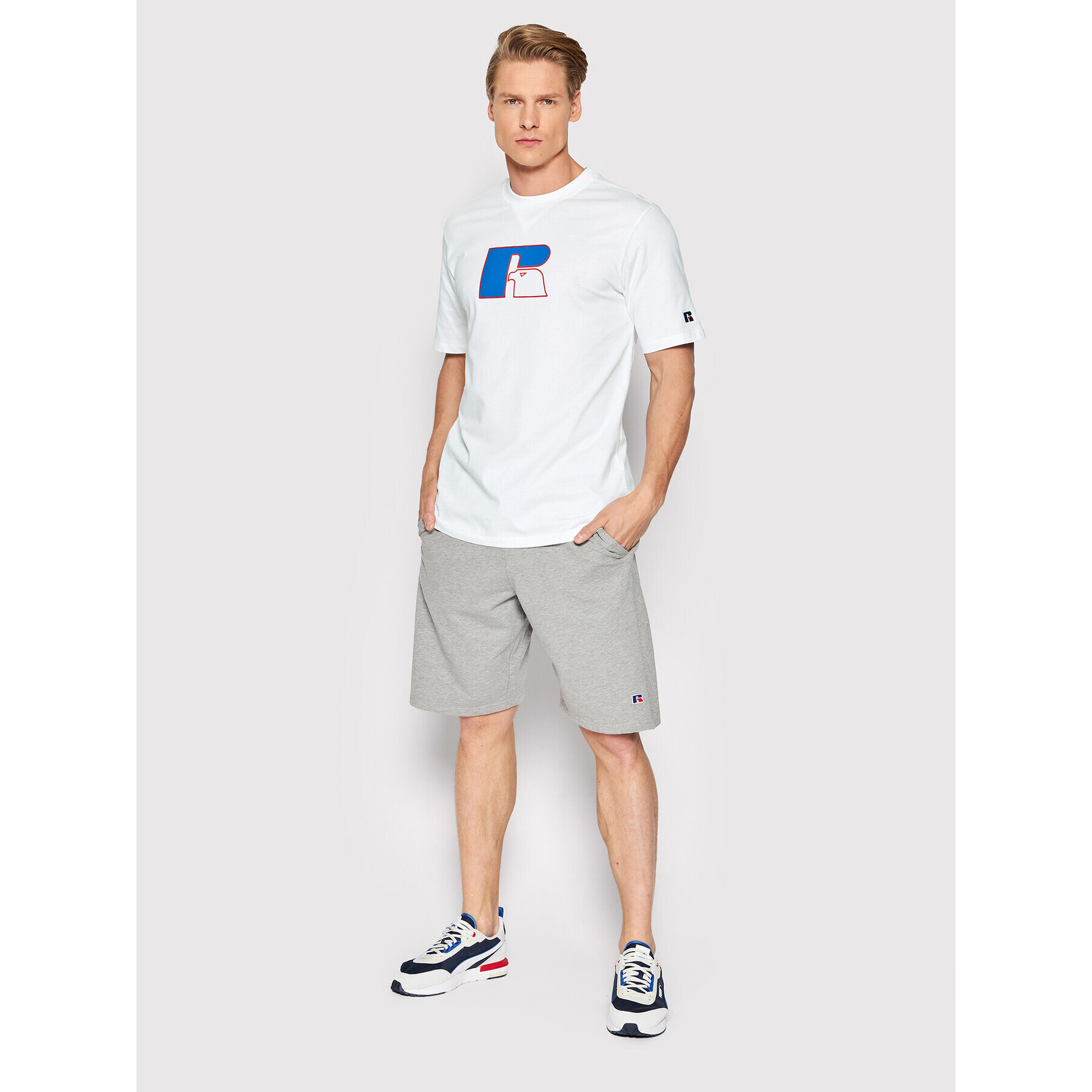 Russell Athletic Тишърт Jerry E26091 Бял Relaxed Fit - Pepit.bg