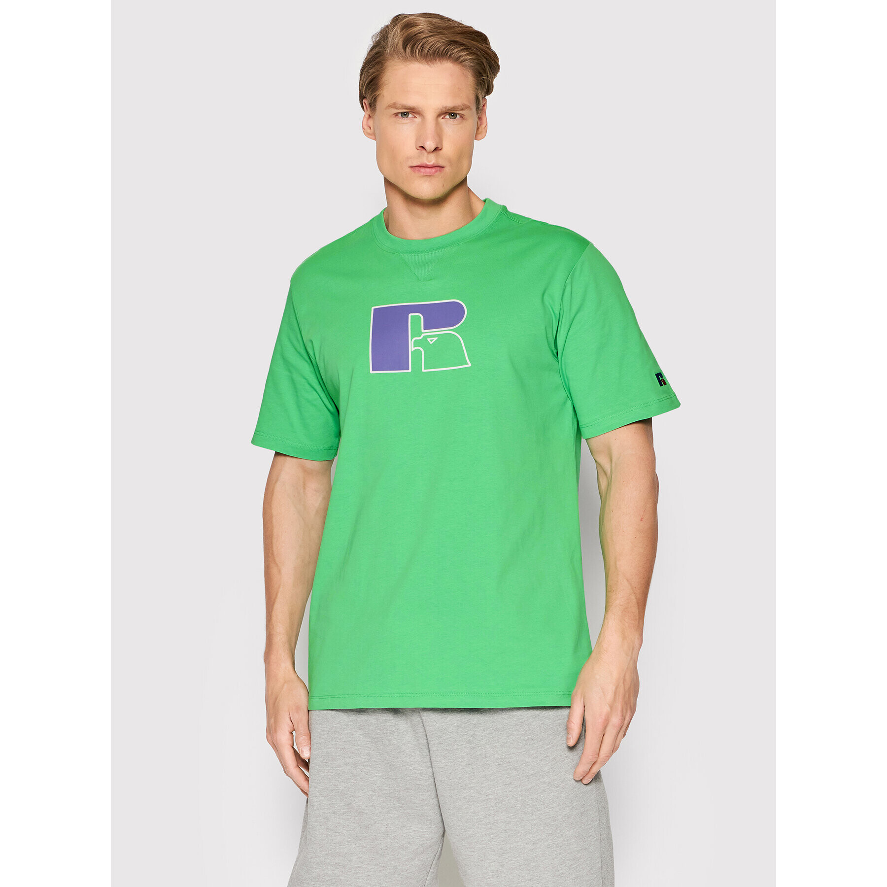 Russell Athletic Тишърт Jerry E26091 Зелен Relaxed Fit - Pepit.bg