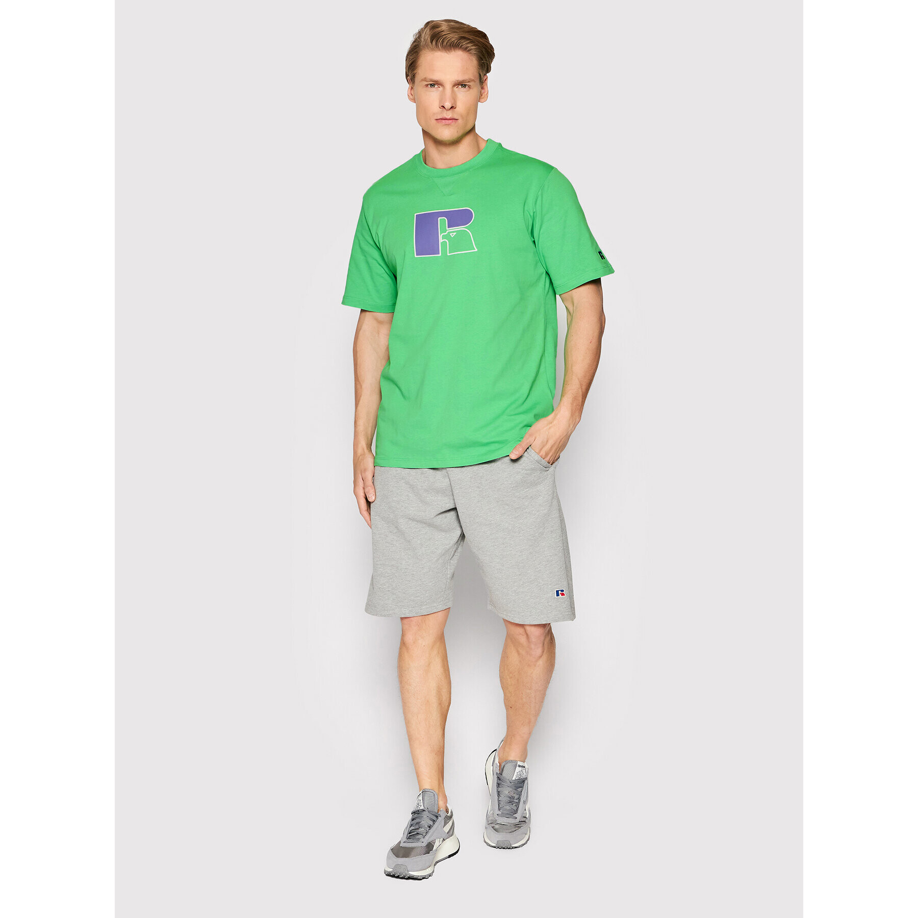 Russell Athletic Тишърт Jerry E26091 Зелен Relaxed Fit - Pepit.bg
