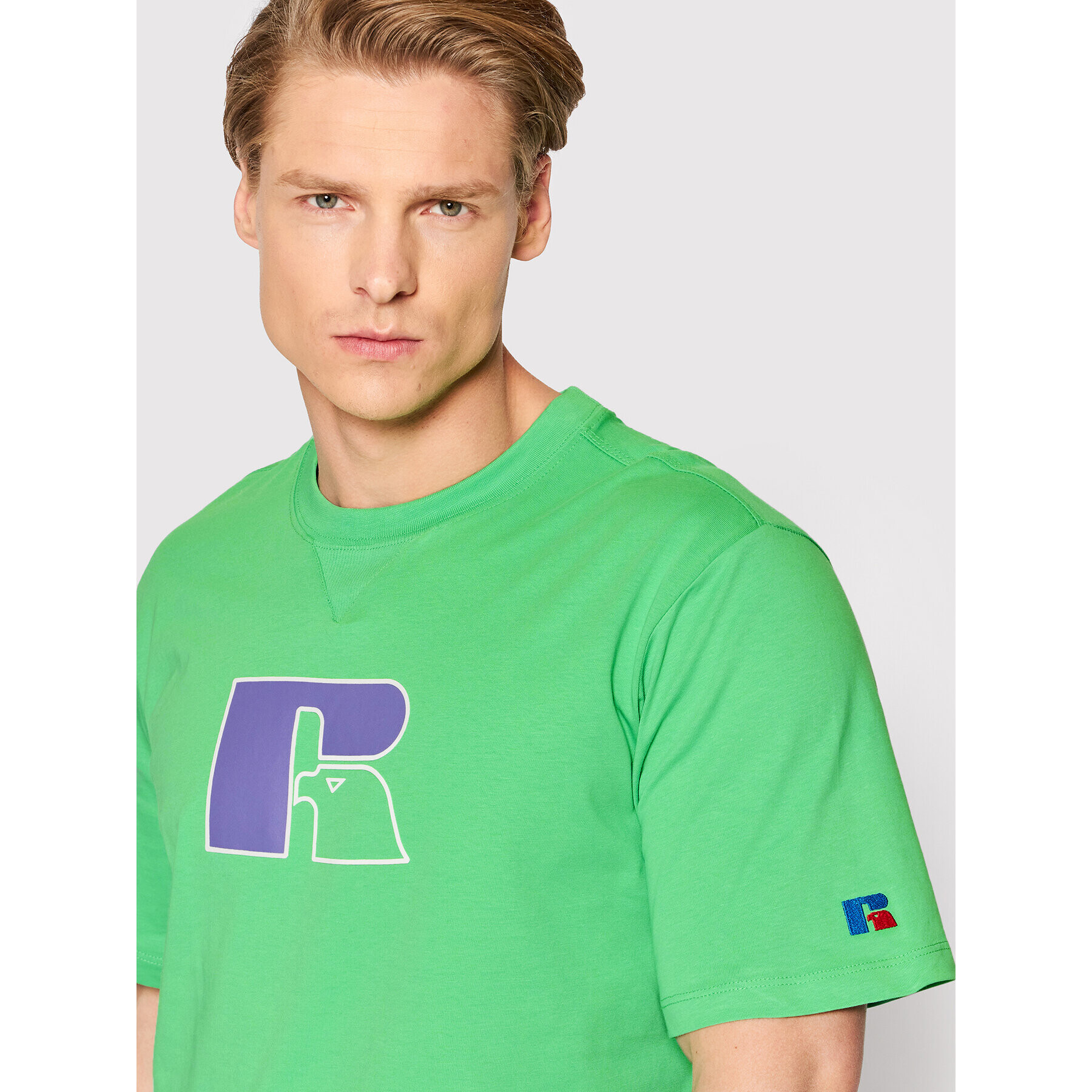 Russell Athletic Тишърт Jerry E26091 Зелен Relaxed Fit - Pepit.bg