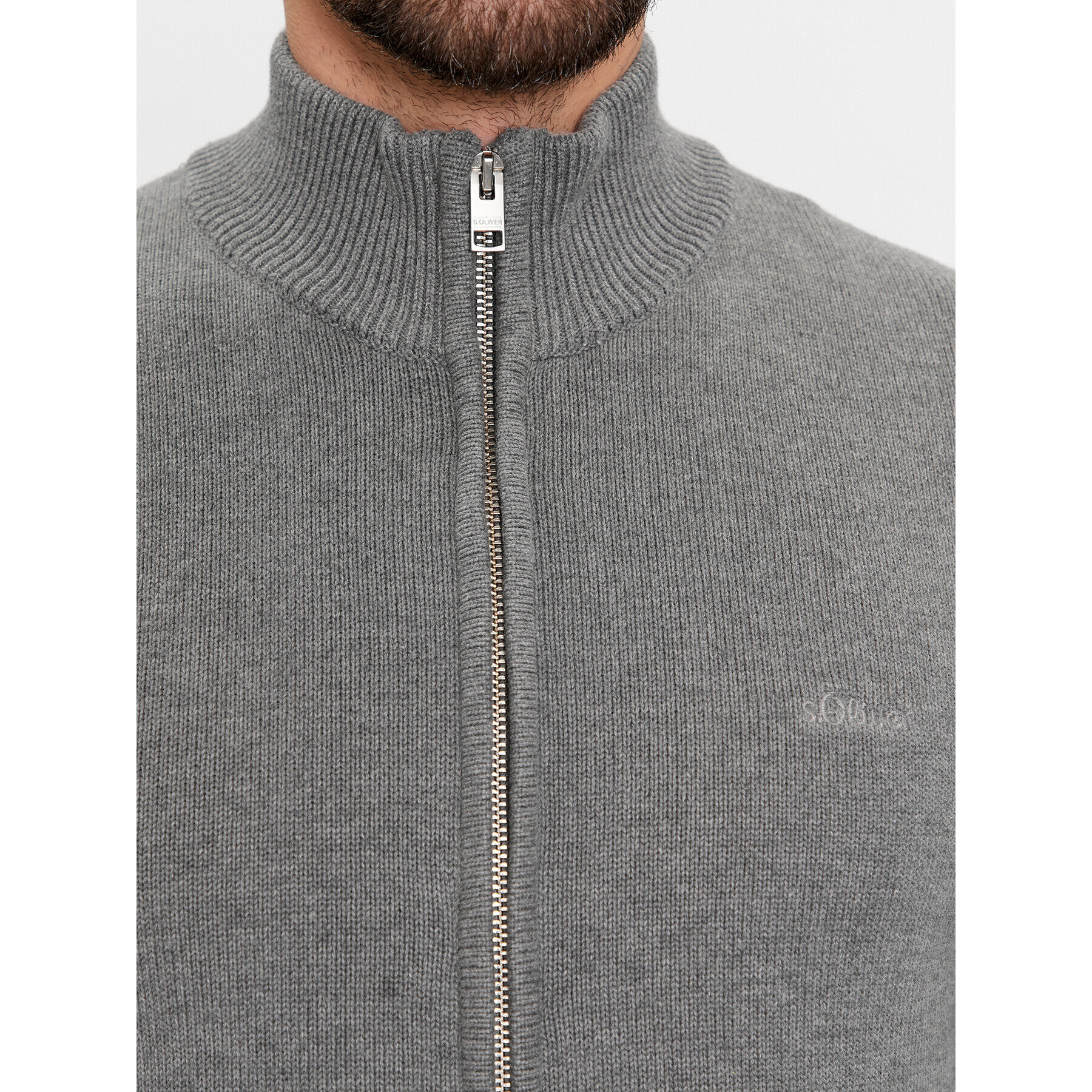 s.Oliver Кардиган 2134626 Сив Regular Fit - Pepit.bg