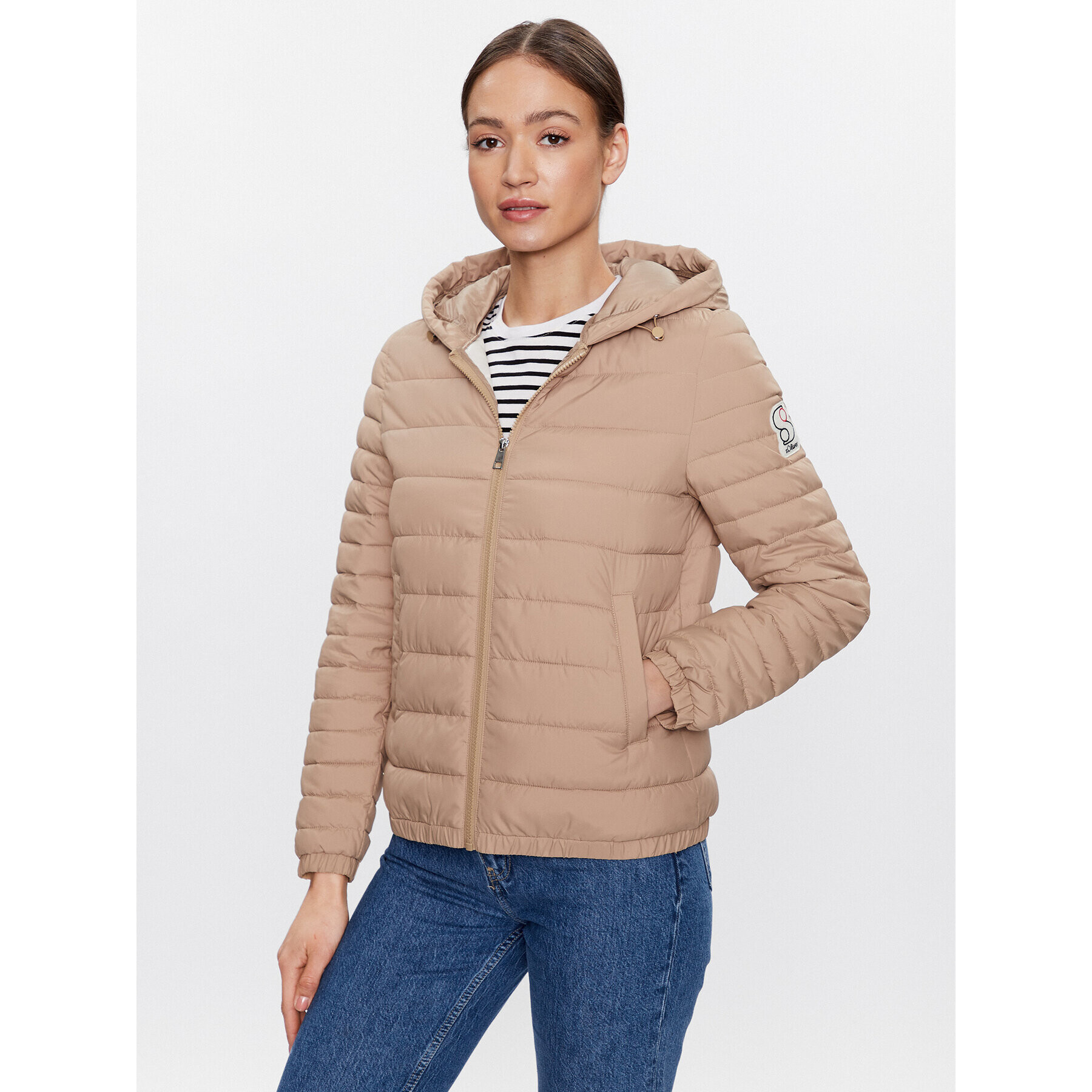 s.Oliver Пухено яке 2124637 Бежов Regular Fit - Pepit.bg