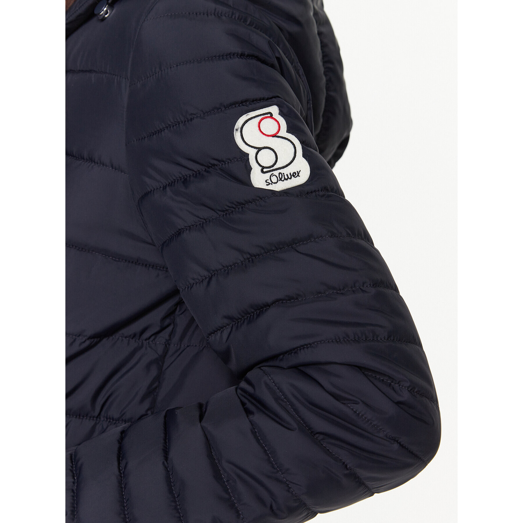 s.Oliver Пухено яке 2124637 Тъмносин Regular Fit - Pepit.bg