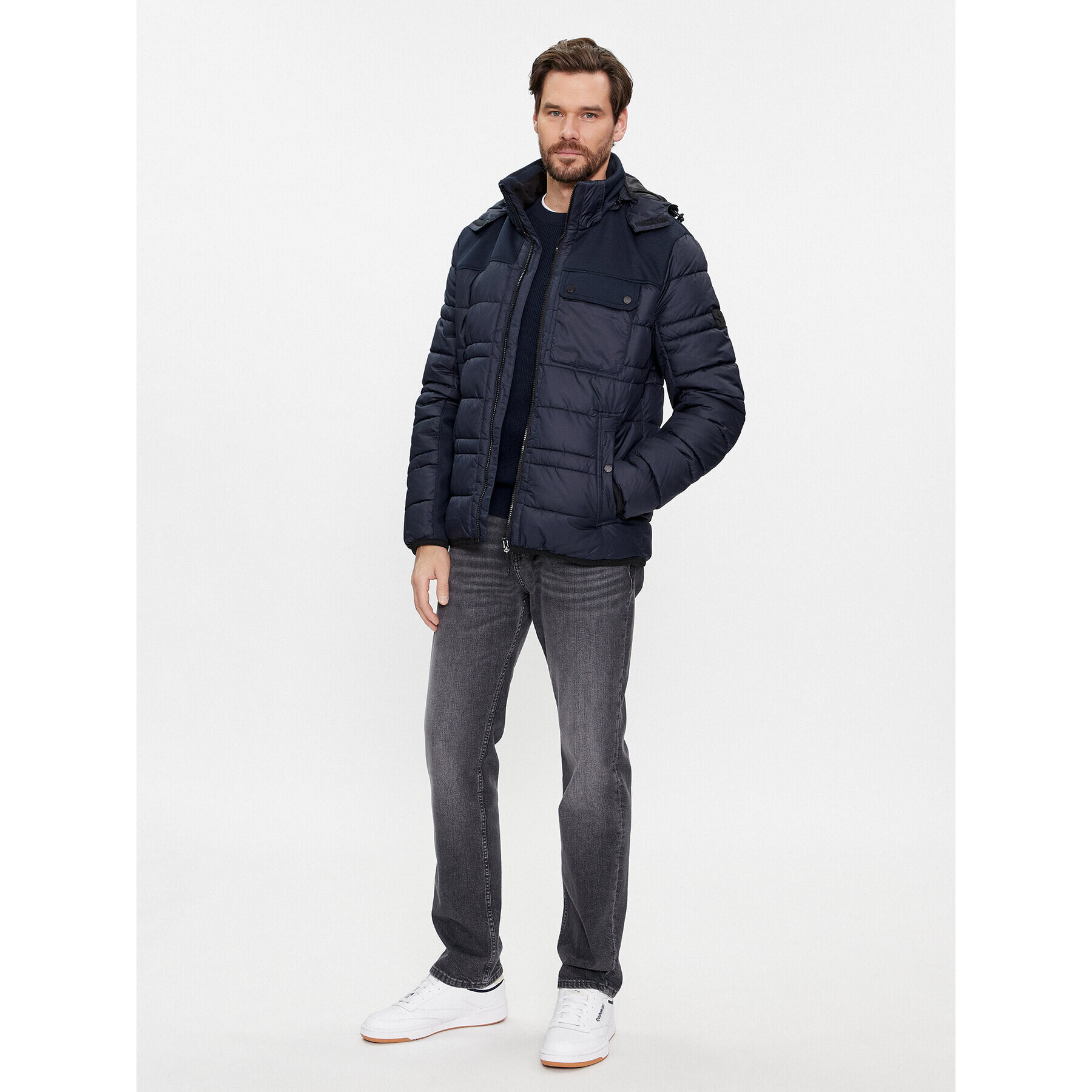 s.Oliver Пухено яке 2131728 Тъмносин Regular Fit - Pepit.bg