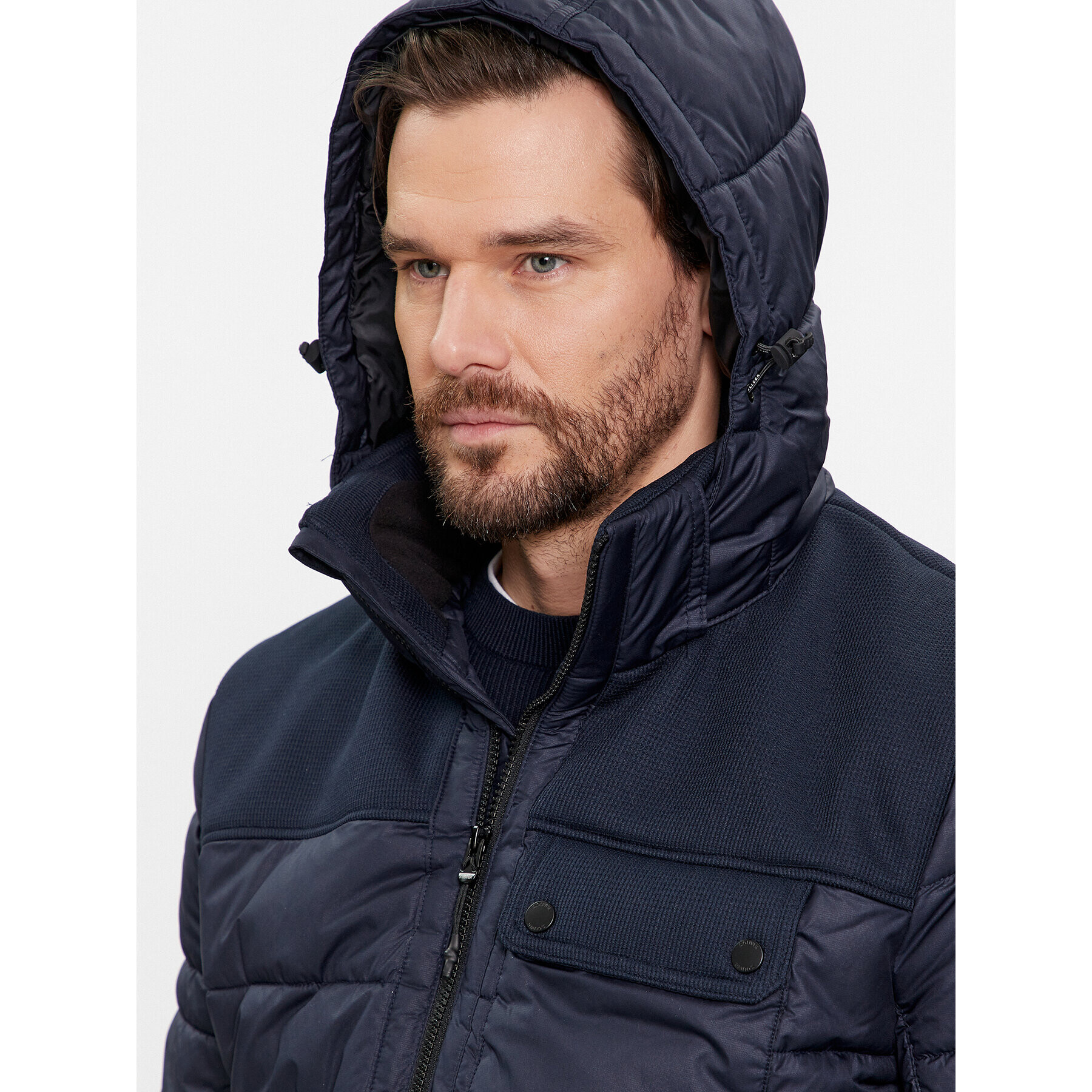 s.Oliver Пухено яке 2131728 Тъмносин Regular Fit - Pepit.bg