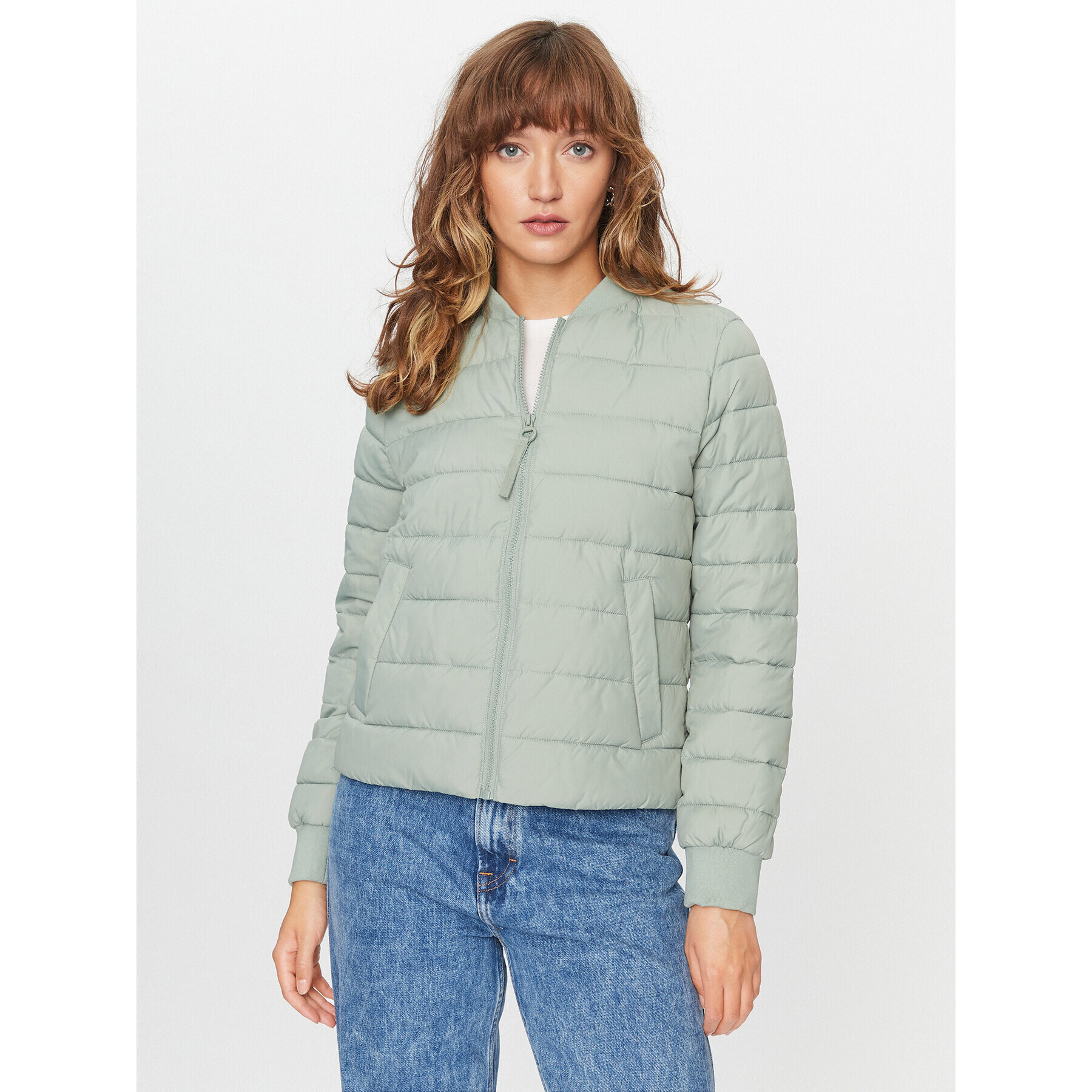 s.Oliver Пухено яке 2133634 Зелен Regular Fit - Pepit.bg
