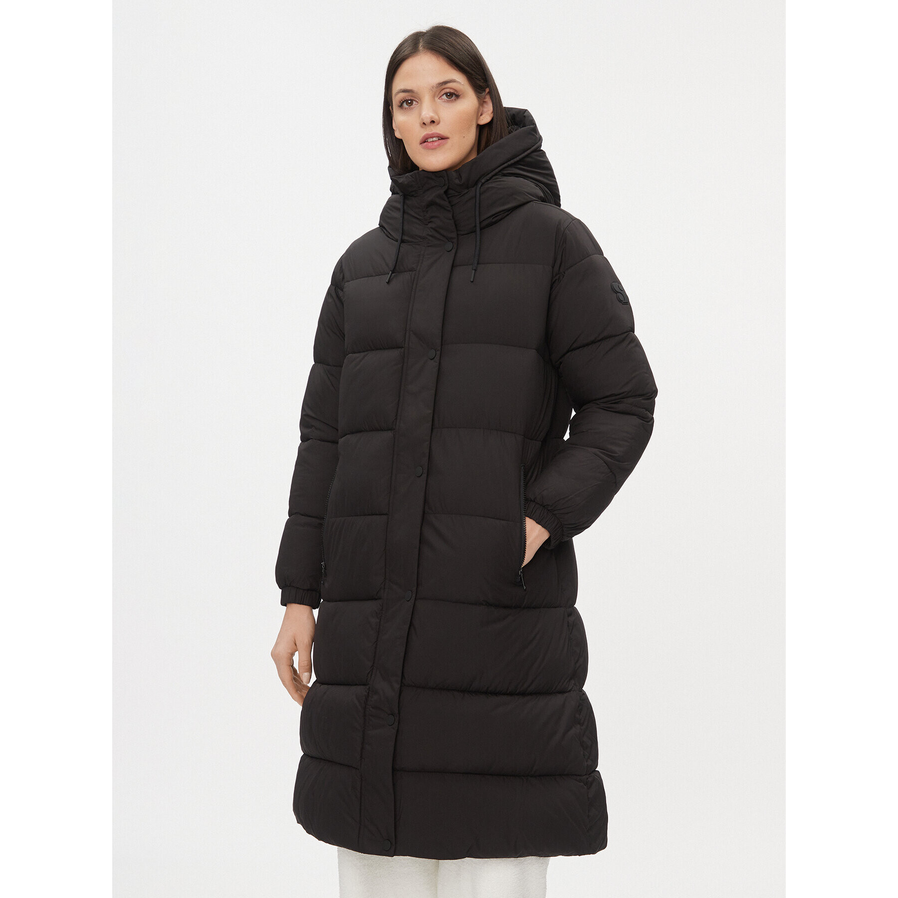 s.Oliver Пухено яке 2134857 Черен Loose Fit - Pepit.bg