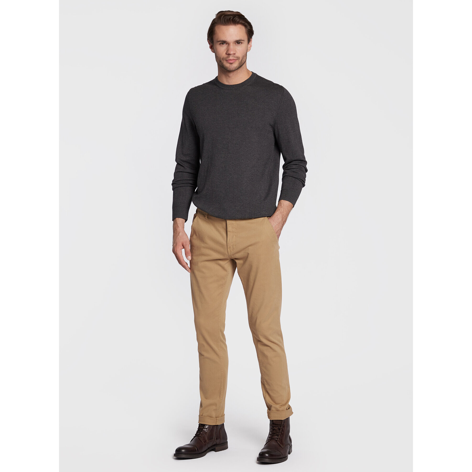 s.Oliver Пуловер 2121351 Сив Regular Fit - Pepit.bg