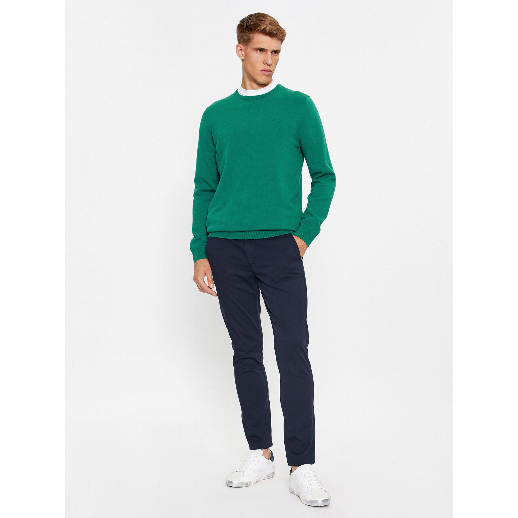 s.Oliver Пуловер 2134587 Зелен Regular Fit - Pepit.bg