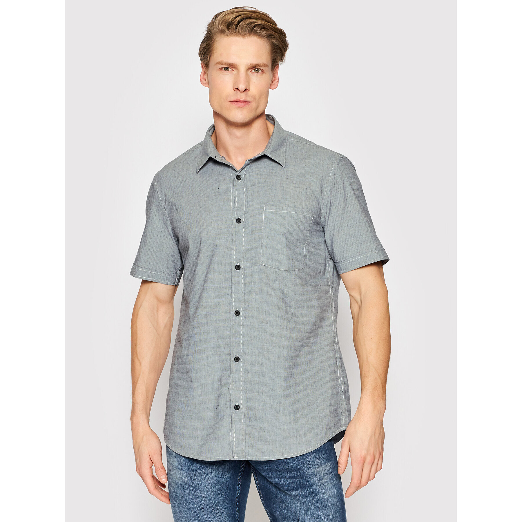 s.Oliver Риза 2111499 Тъмносин Slim Fit - Pepit.bg