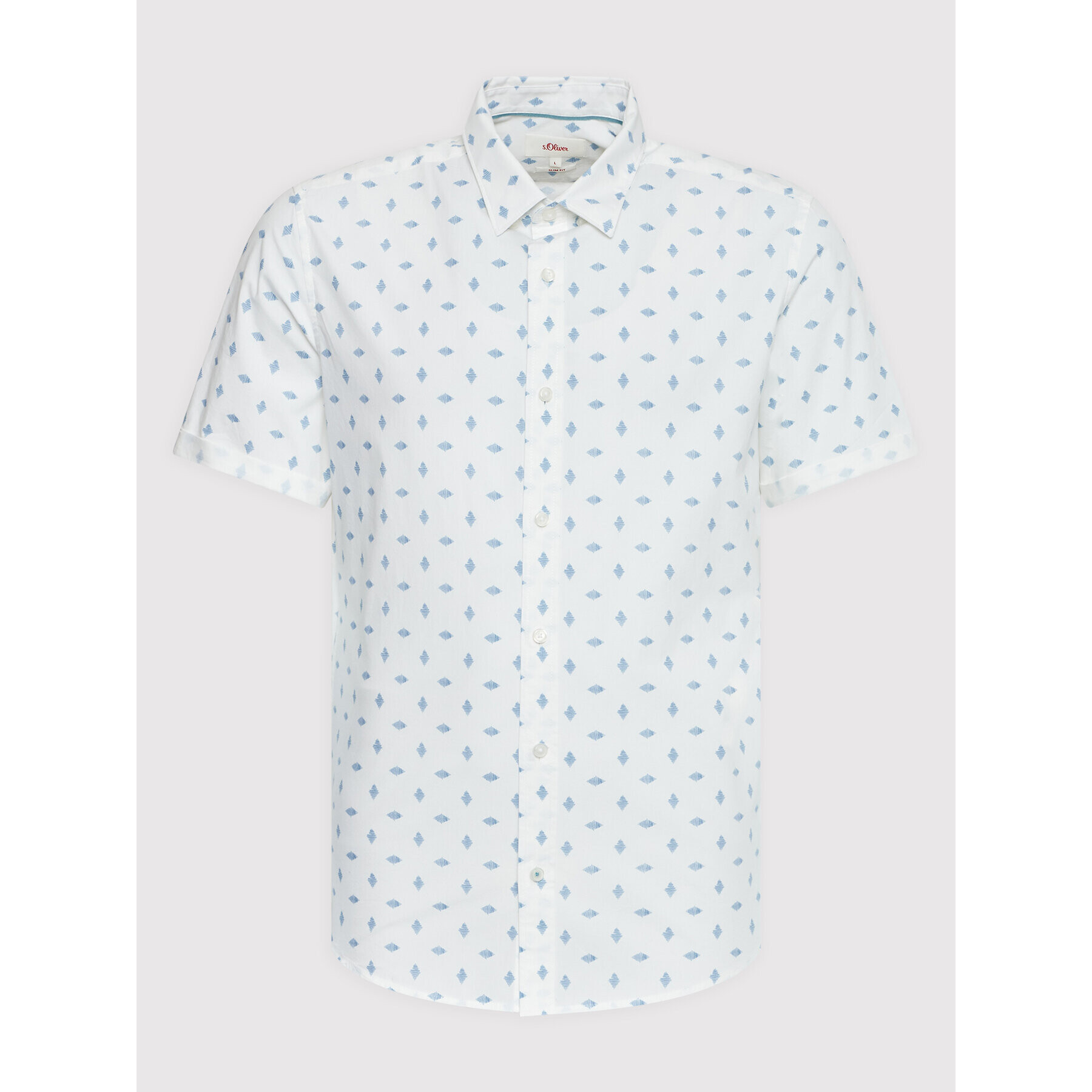 s.Oliver Риза 2113979 Бял Slim Fit - Pepit.bg