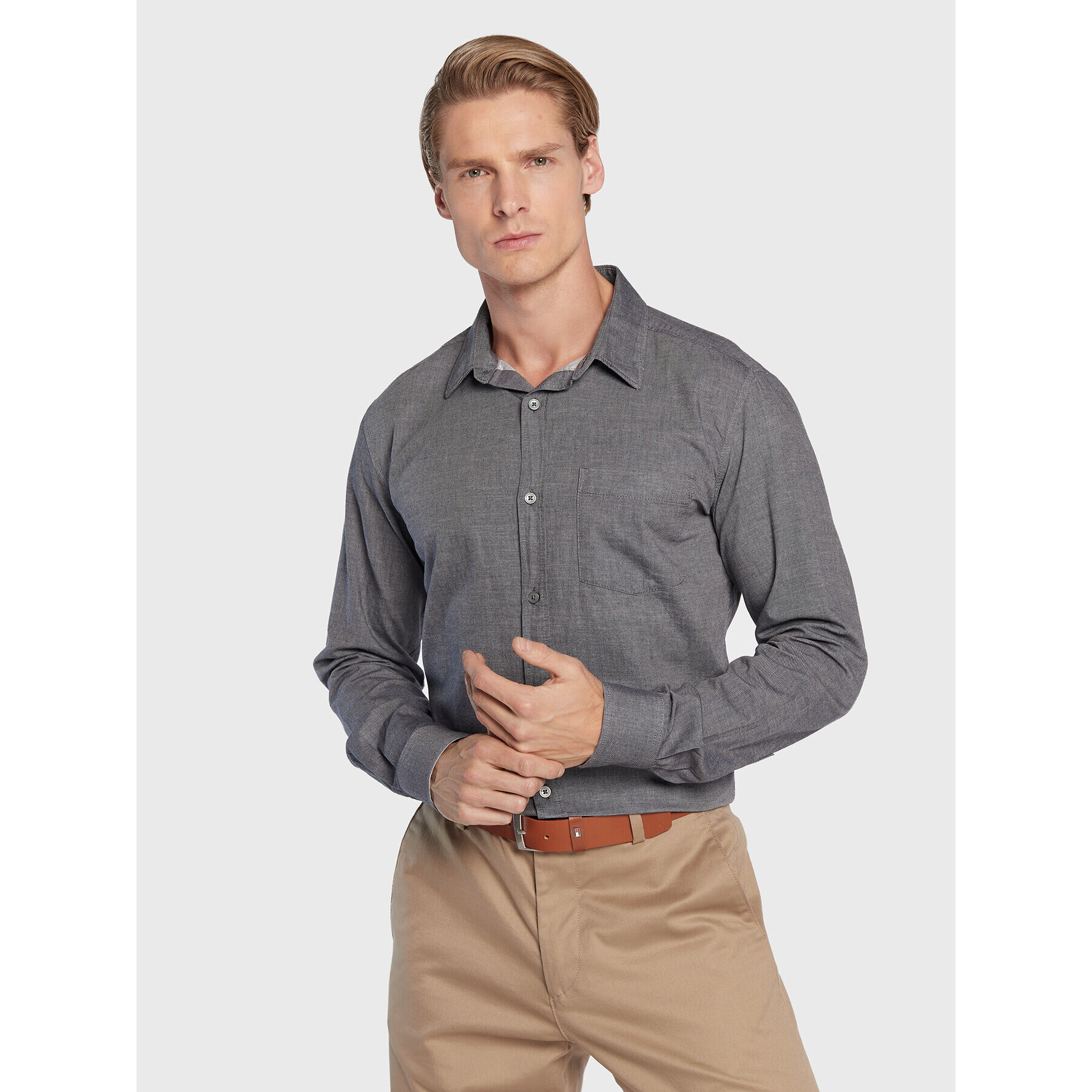 s.Oliver Риза 2120969 Сив Slim Fit - Pepit.bg