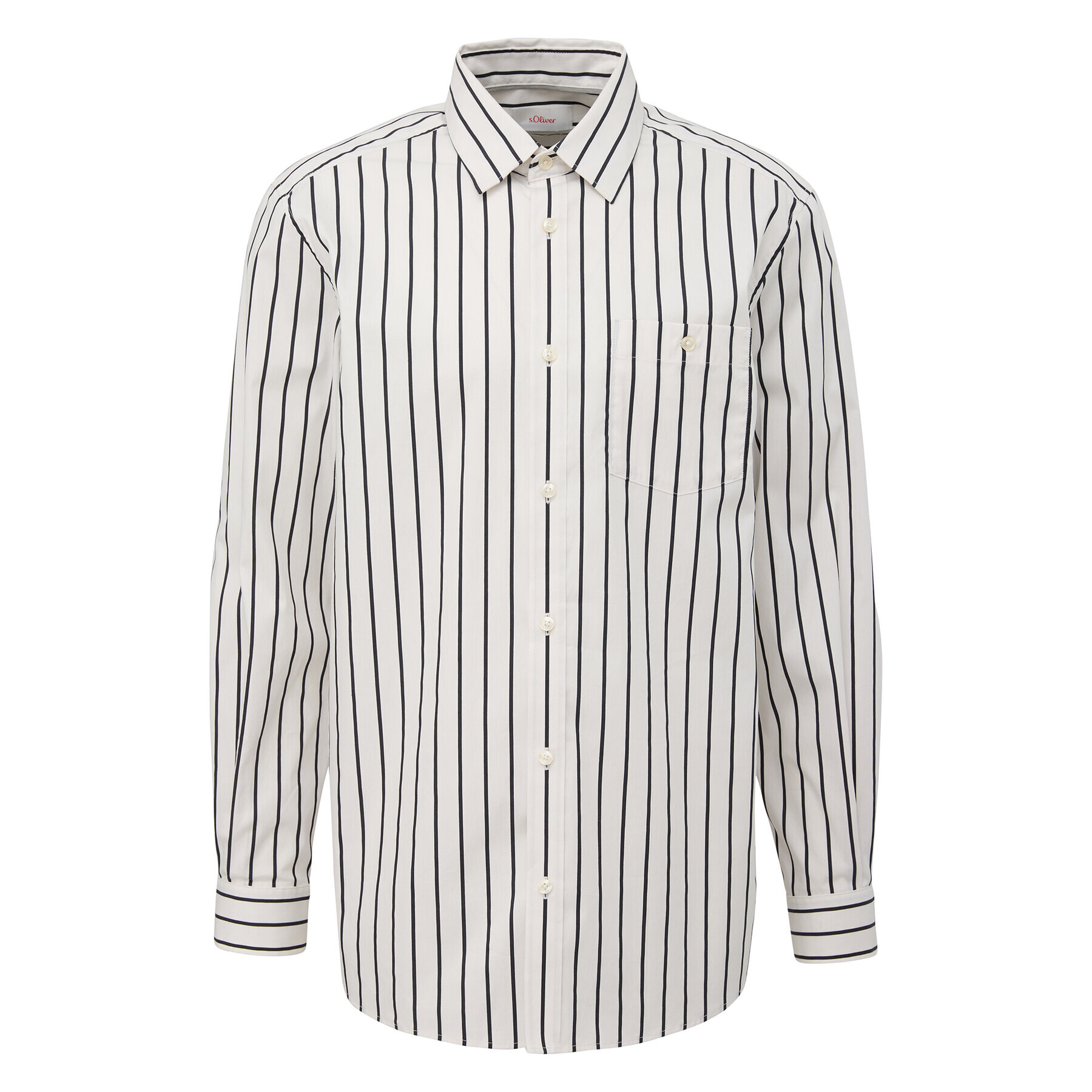s.Oliver Риза 2127456 Бял Regular Fit - Pepit.bg