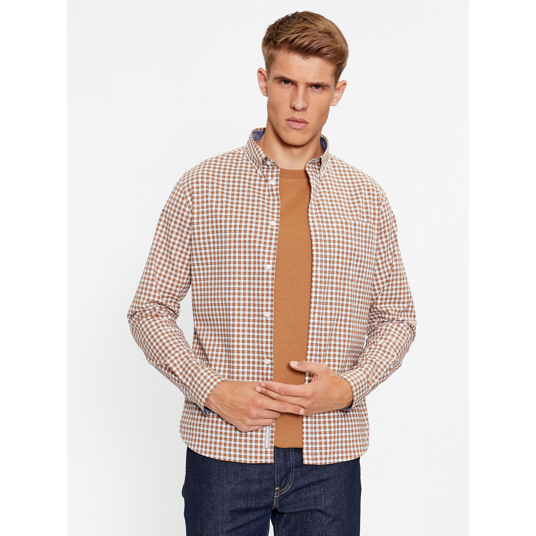 s.Oliver Риза 2133278 Кафяв Regular Fit - Pepit.bg