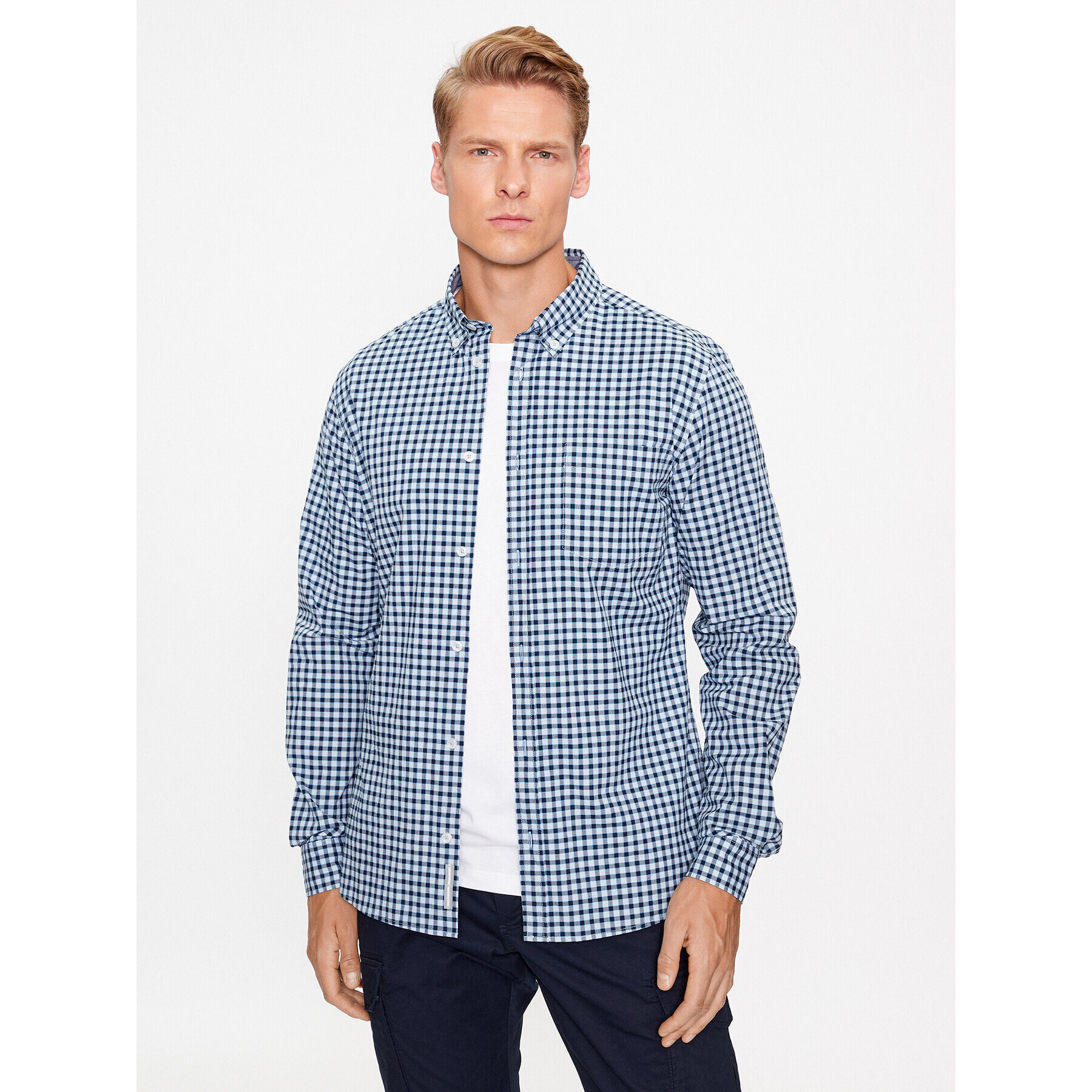 s.Oliver Риза 2133278 Син Regular Fit - Pepit.bg