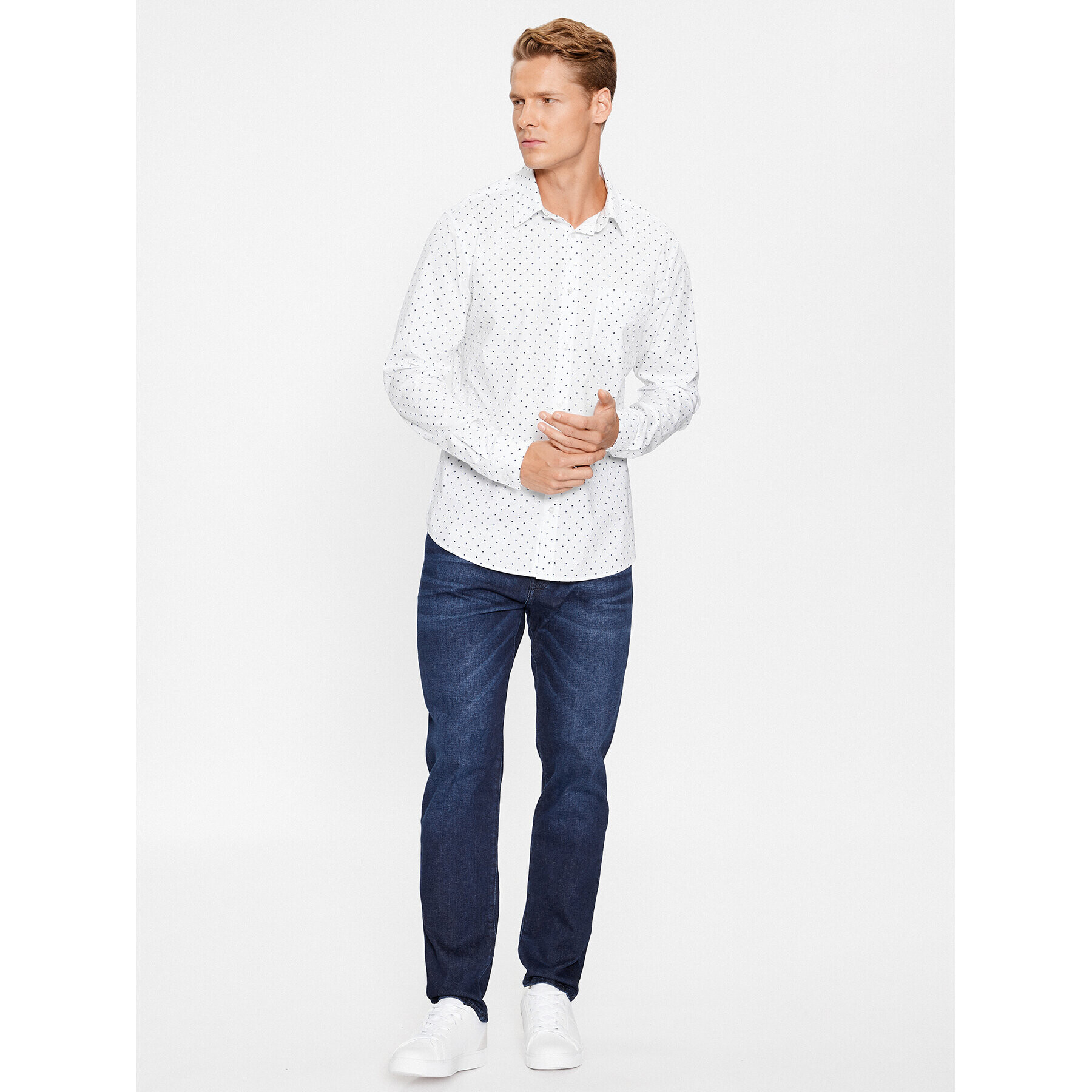 s.Oliver Риза 2133419 Бял Regular Fit - Pepit.bg
