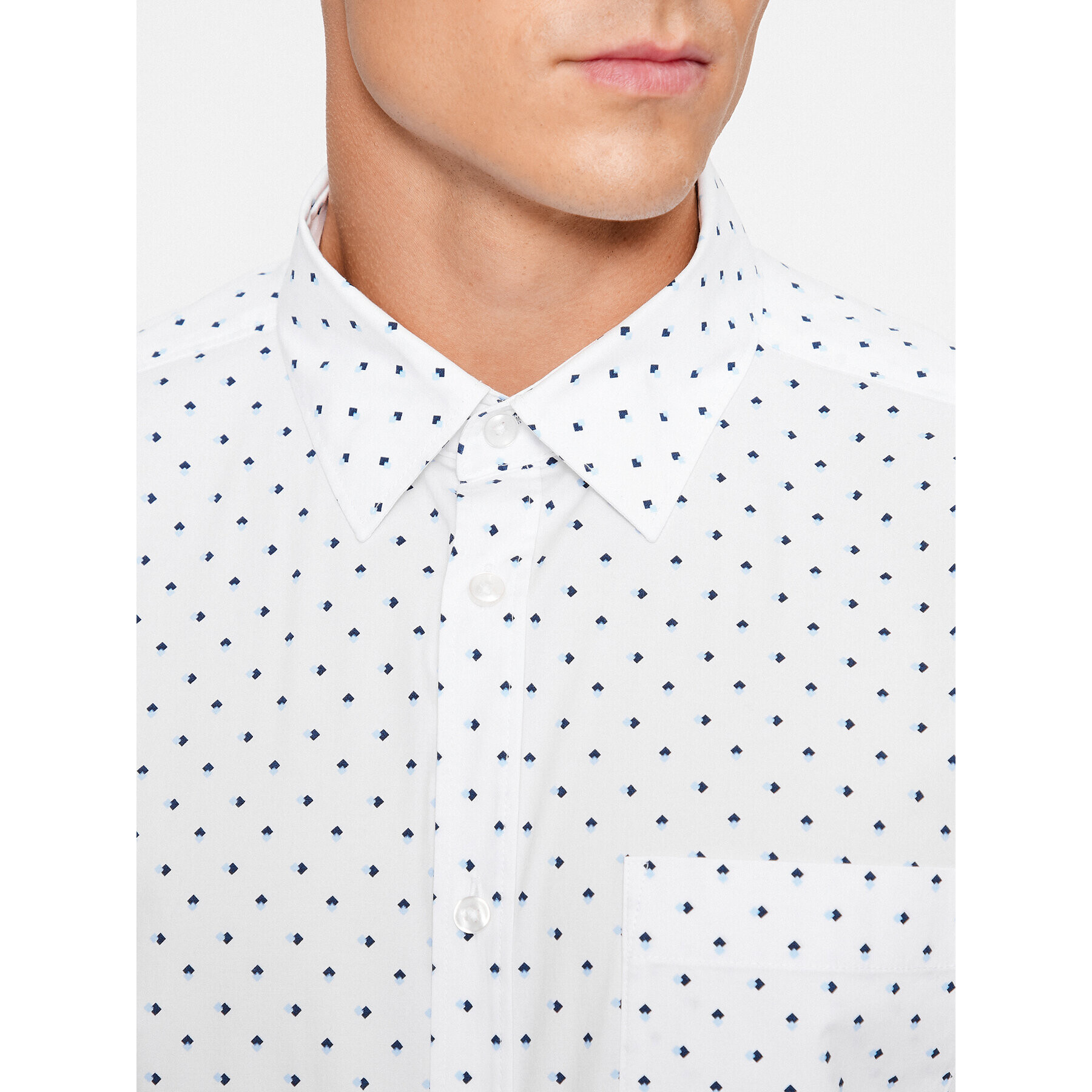 s.Oliver Риза 2133419 Бял Regular Fit - Pepit.bg