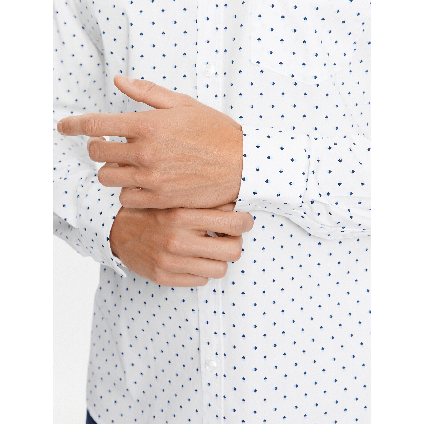 s.Oliver Риза 2133419 Бял Regular Fit - Pepit.bg