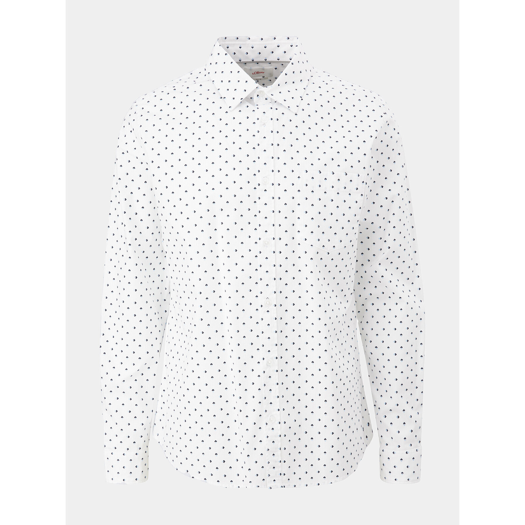 s.Oliver Риза 2133419 Бял Regular Fit - Pepit.bg