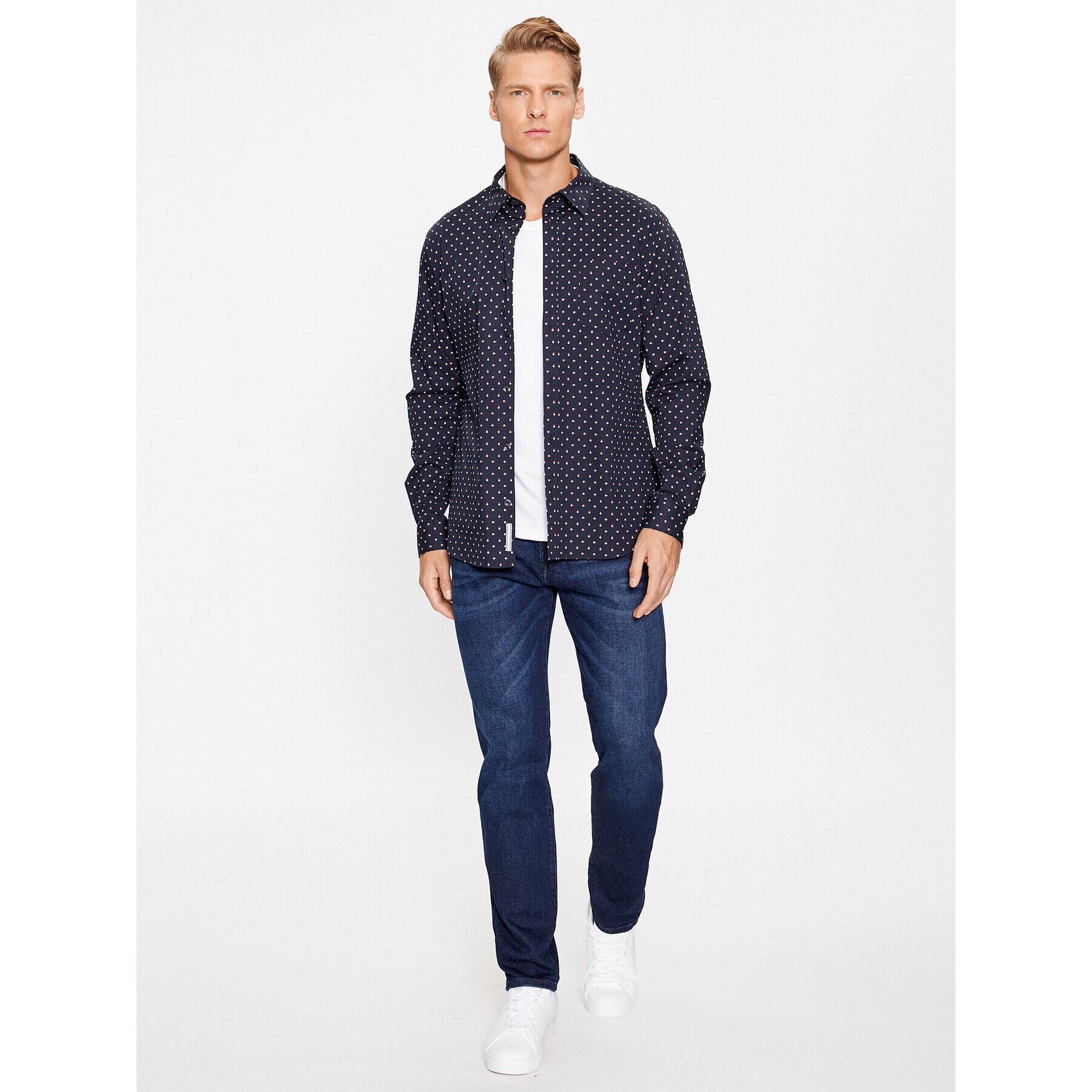 s.Oliver Риза 2133419 Тъмносин Regular Fit - Pepit.bg