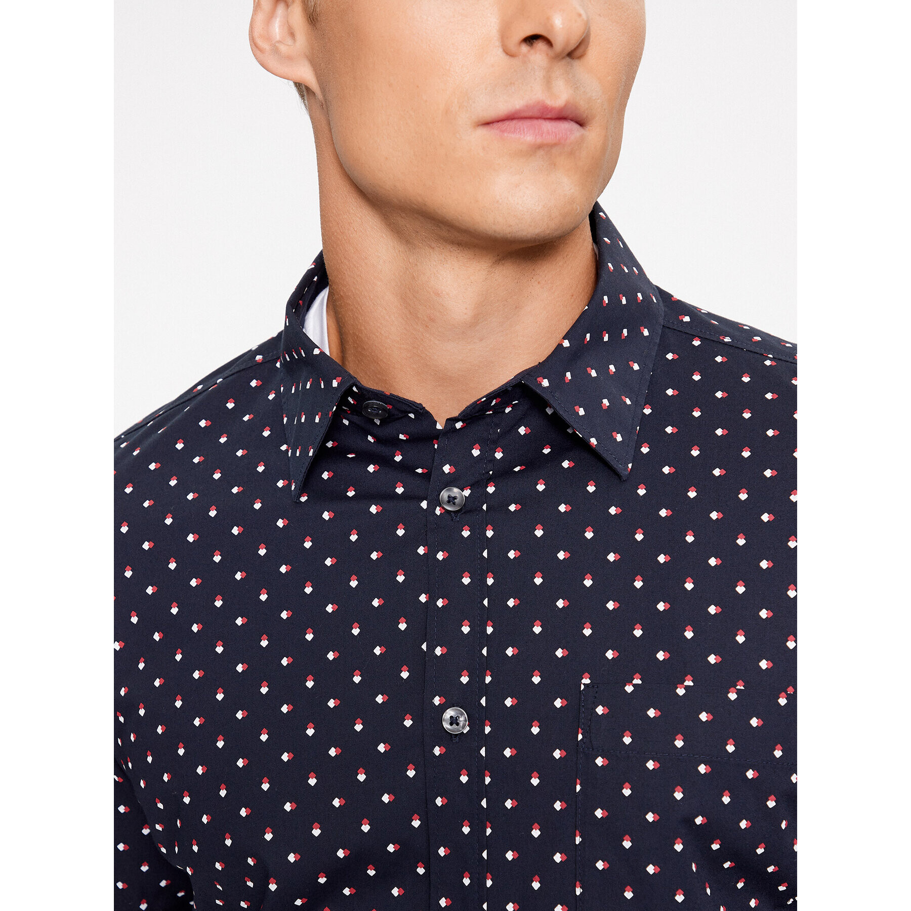 s.Oliver Риза 2133419 Тъмносин Regular Fit - Pepit.bg