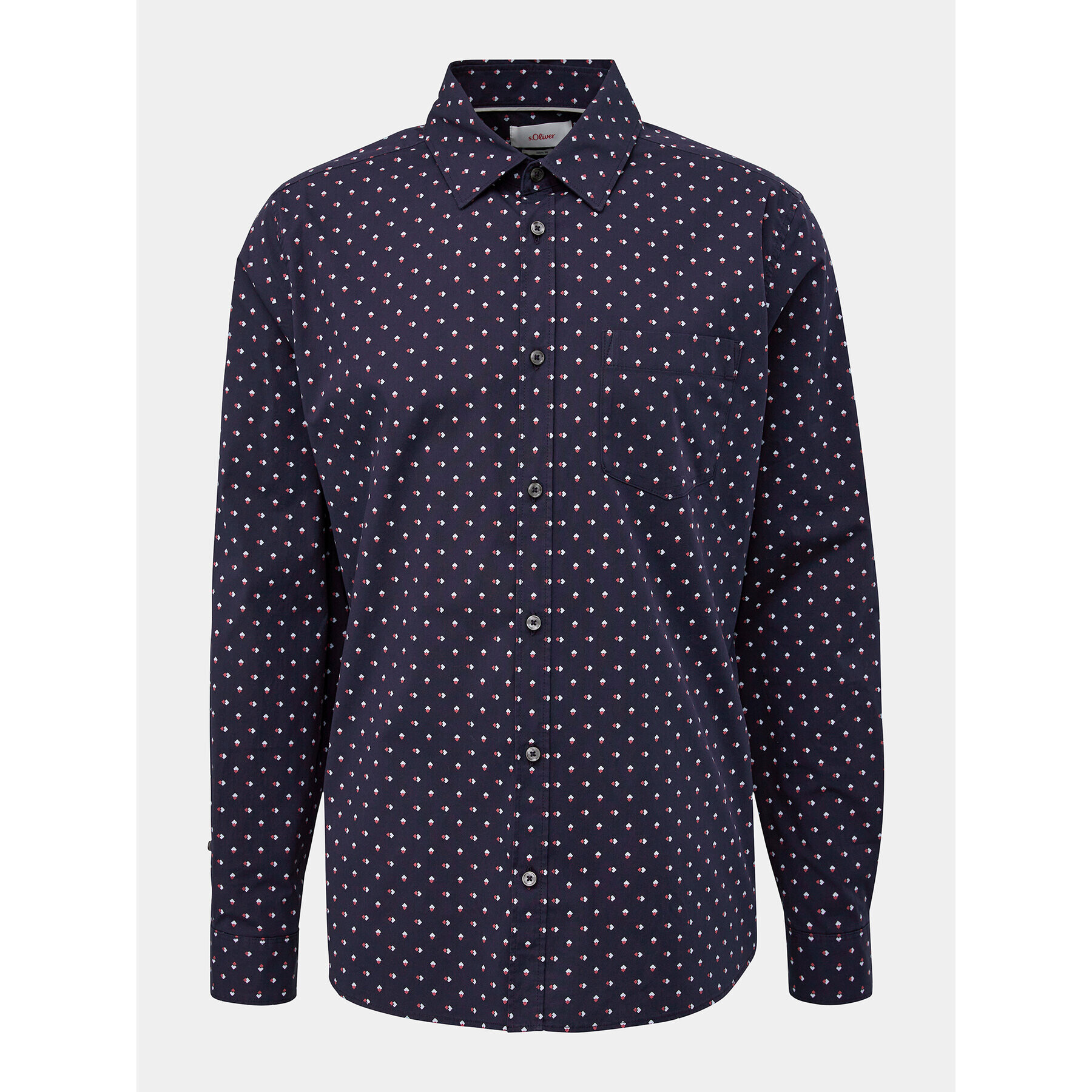 s.Oliver Риза 2133419 Тъмносин Regular Fit - Pepit.bg