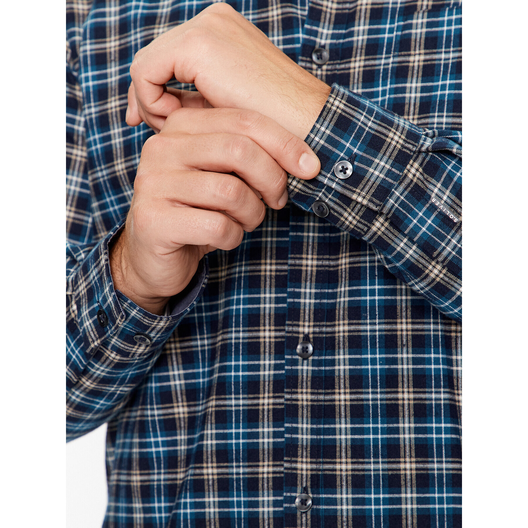 s.Oliver Риза 2139811 Син Regular Fit - Pepit.bg