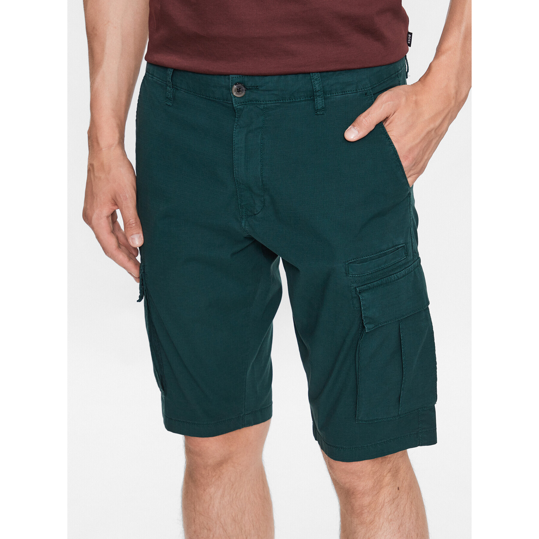 s.Oliver Шорти от плат 2128986 Зелен Relaxed Fit - Pepit.bg