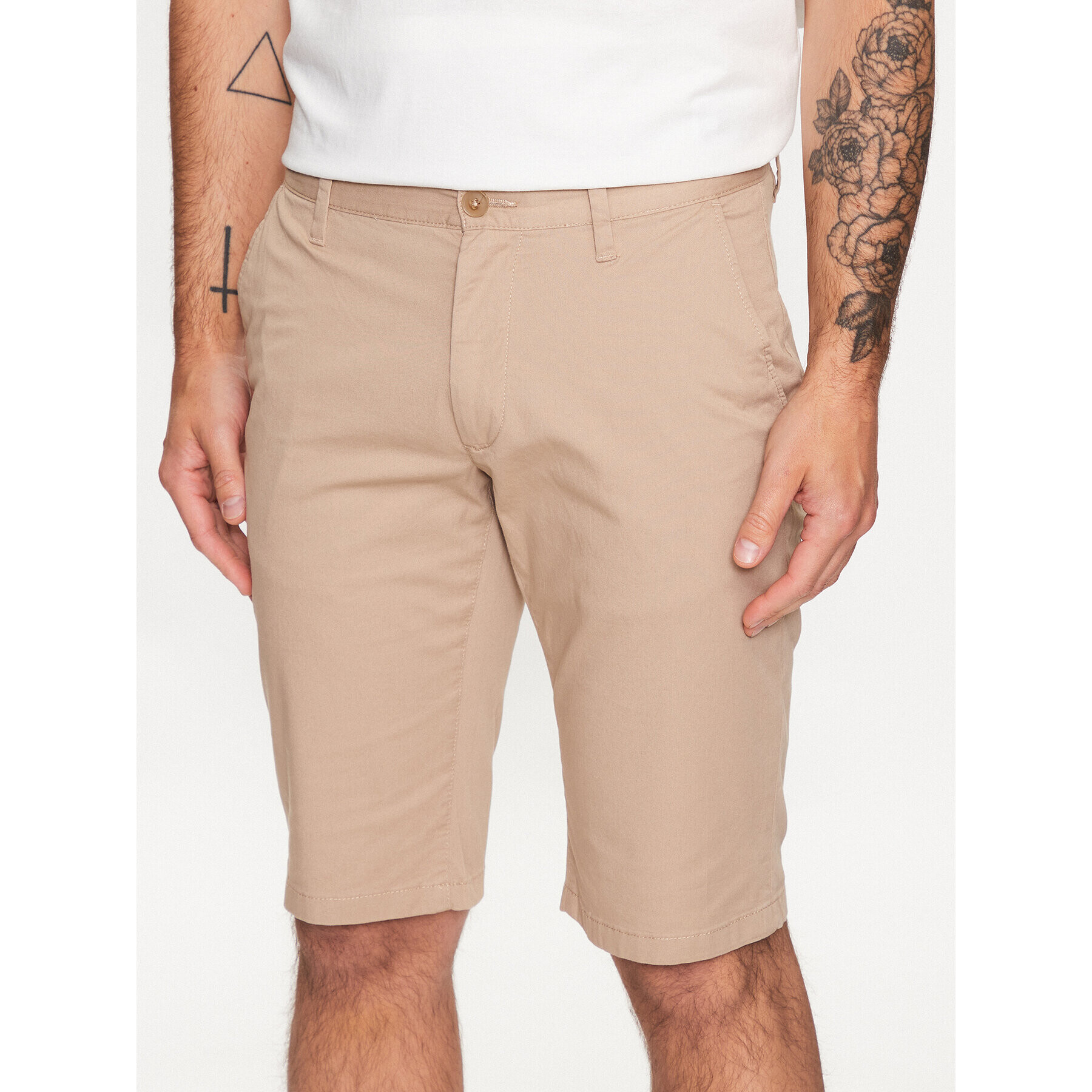 s.Oliver Шорти от плат 2132920 Кафяв Slim Fit - Pepit.bg