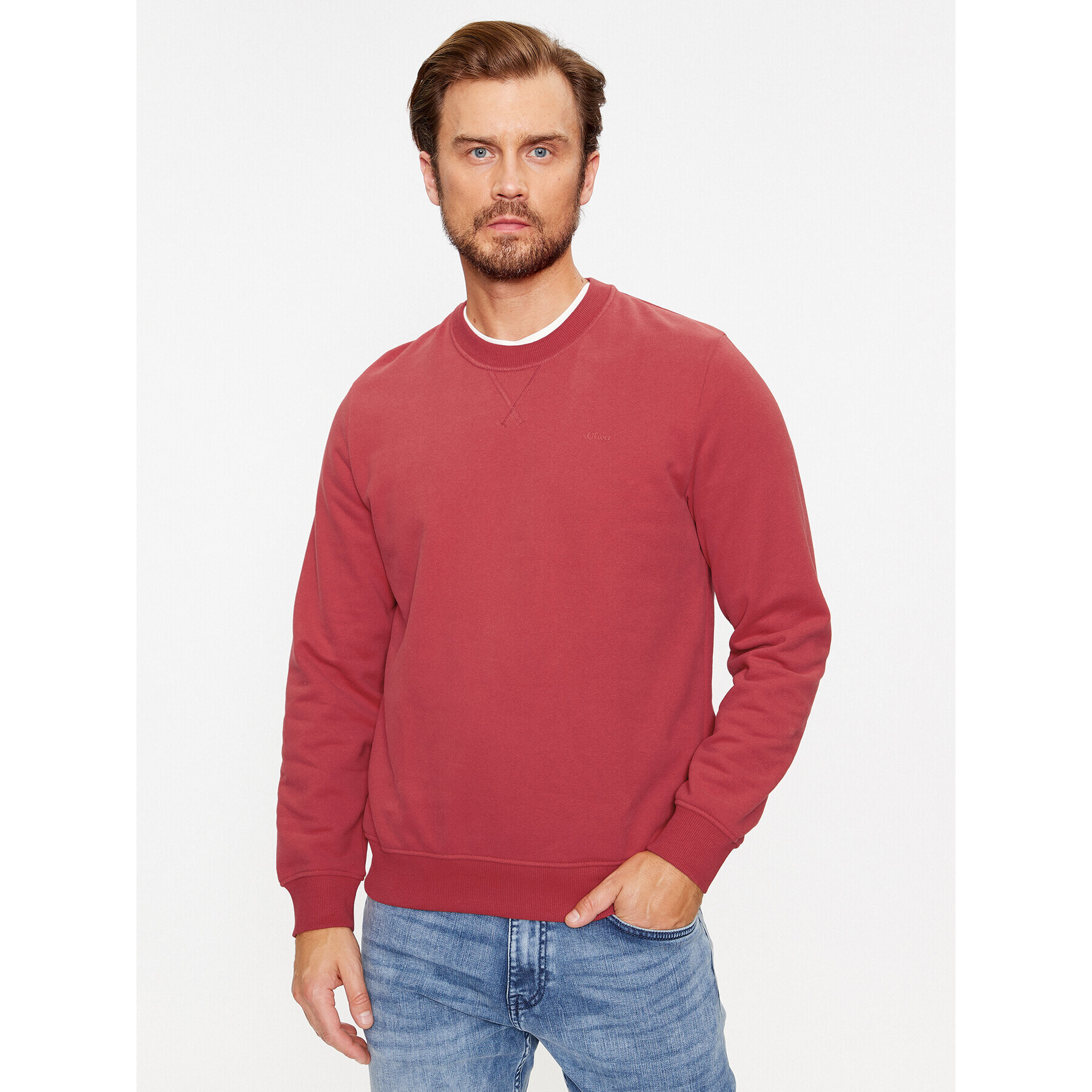 s.Oliver Суитшърт 2132737 Червен Regular Fit - Pepit.bg