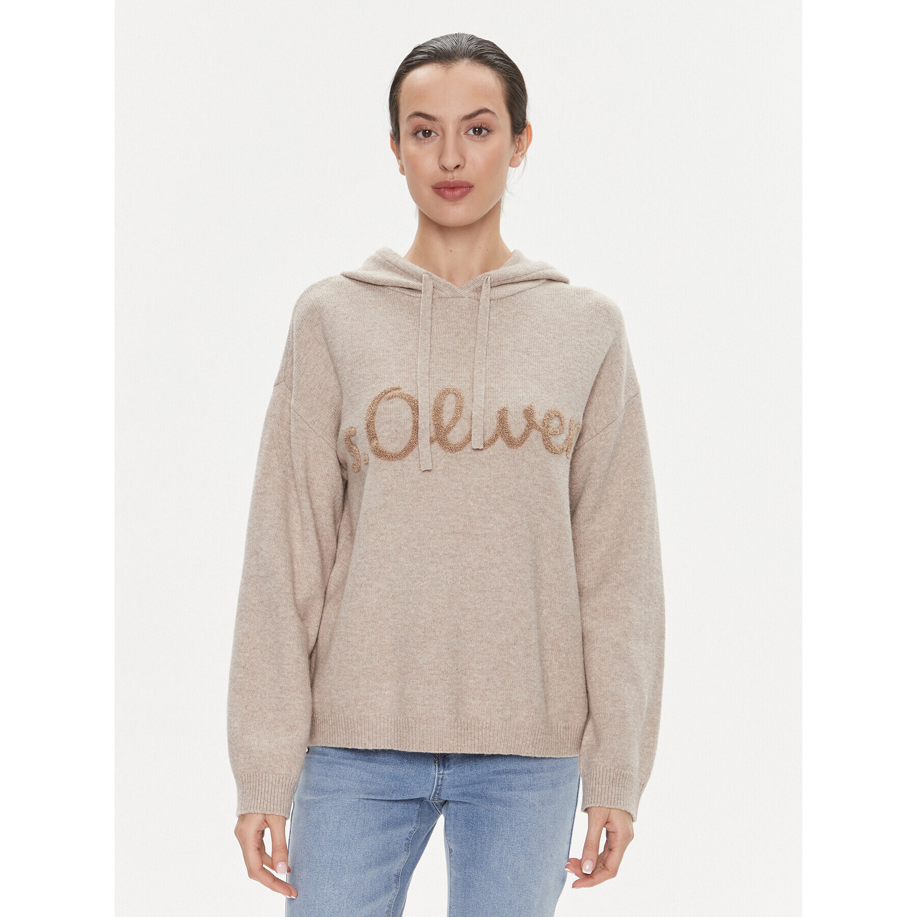 s.Oliver Суитшърт 2135271 Бежов Loose Fit - Pepit.bg