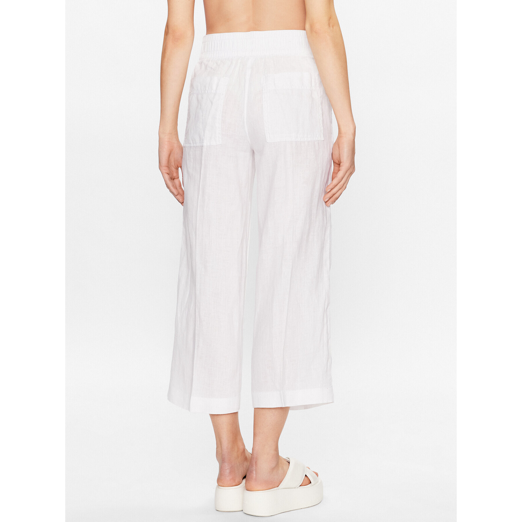 s.Oliver Текстилни панталони 2128993 Бял Regular Fit - Pepit.bg