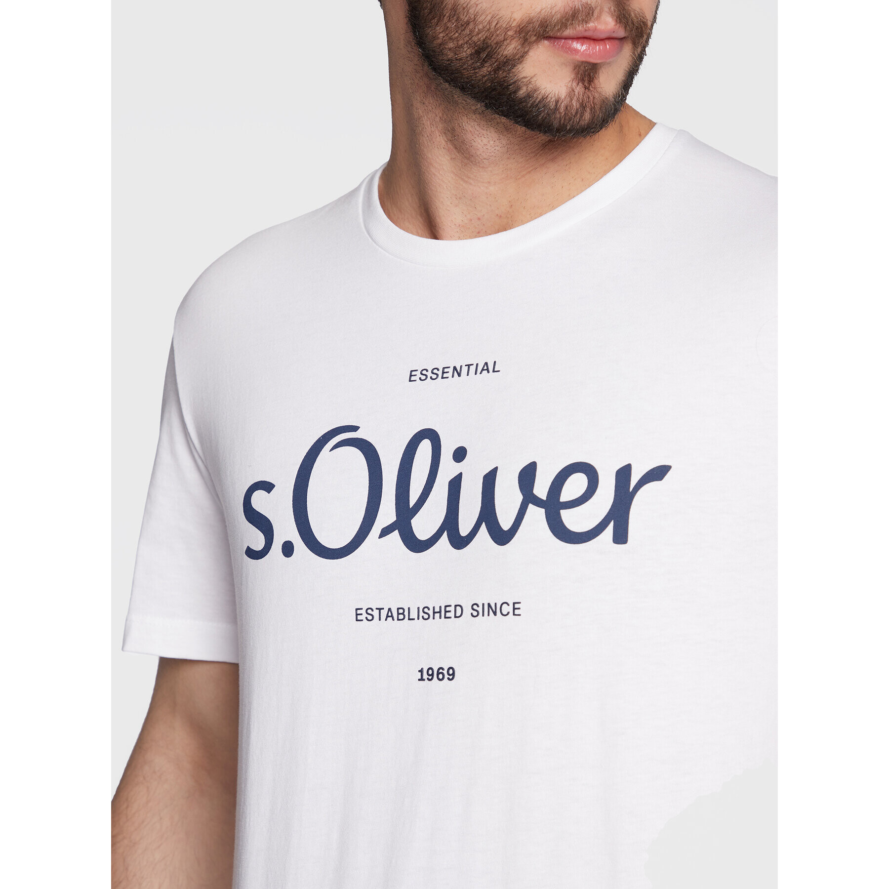 s.Oliver Тишърт 2057432 Бял Regular Fit - Pepit.bg