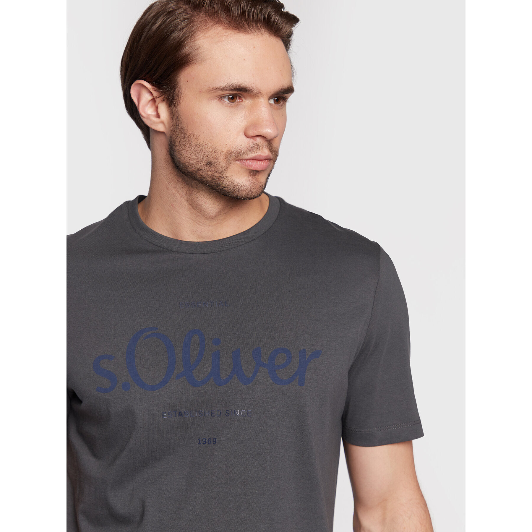 s.Oliver Тишърт 2057432 Сив Regular Fit - Pepit.bg