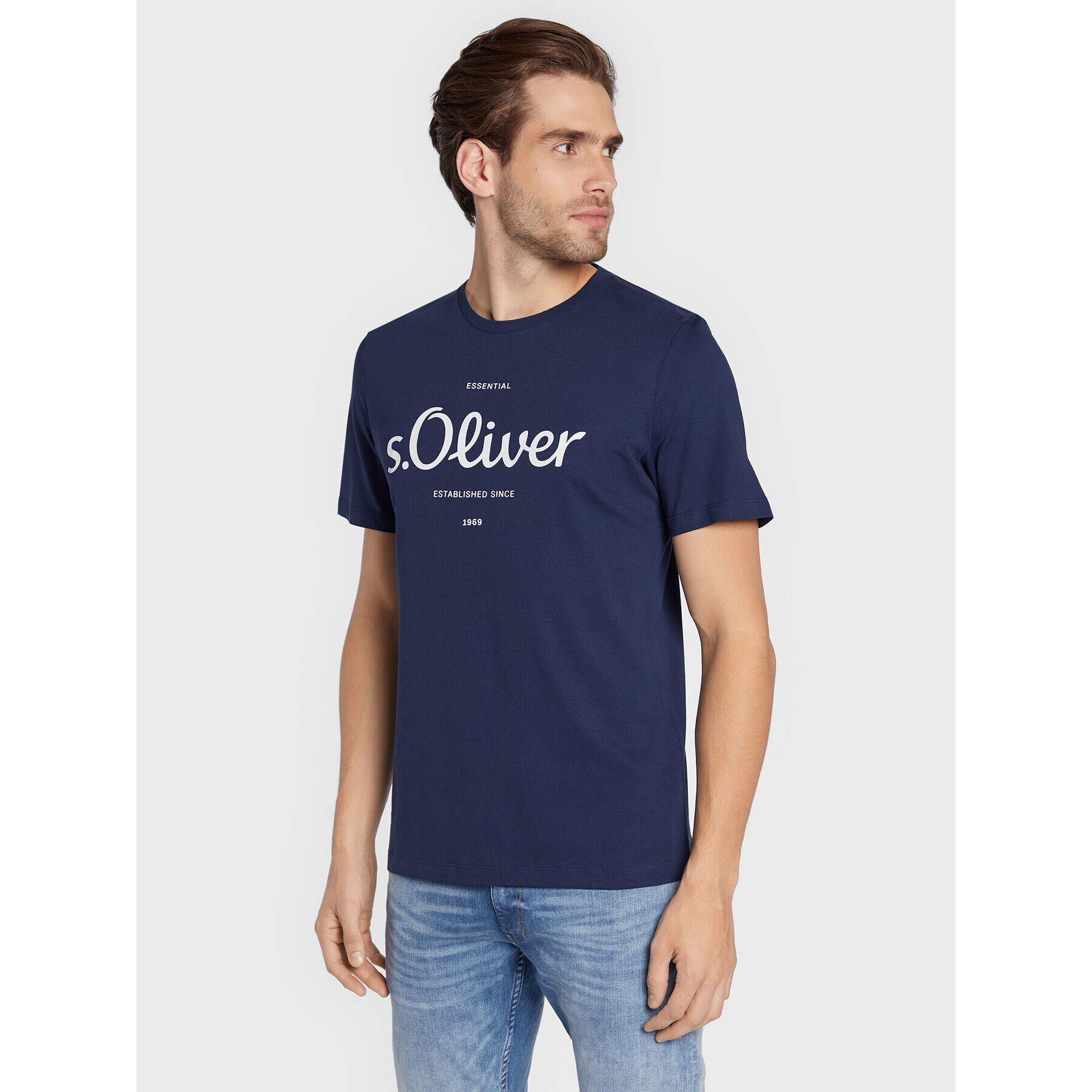 s.Oliver Тишърт 2057432 Тъмносин Regular Fit - Pepit.bg