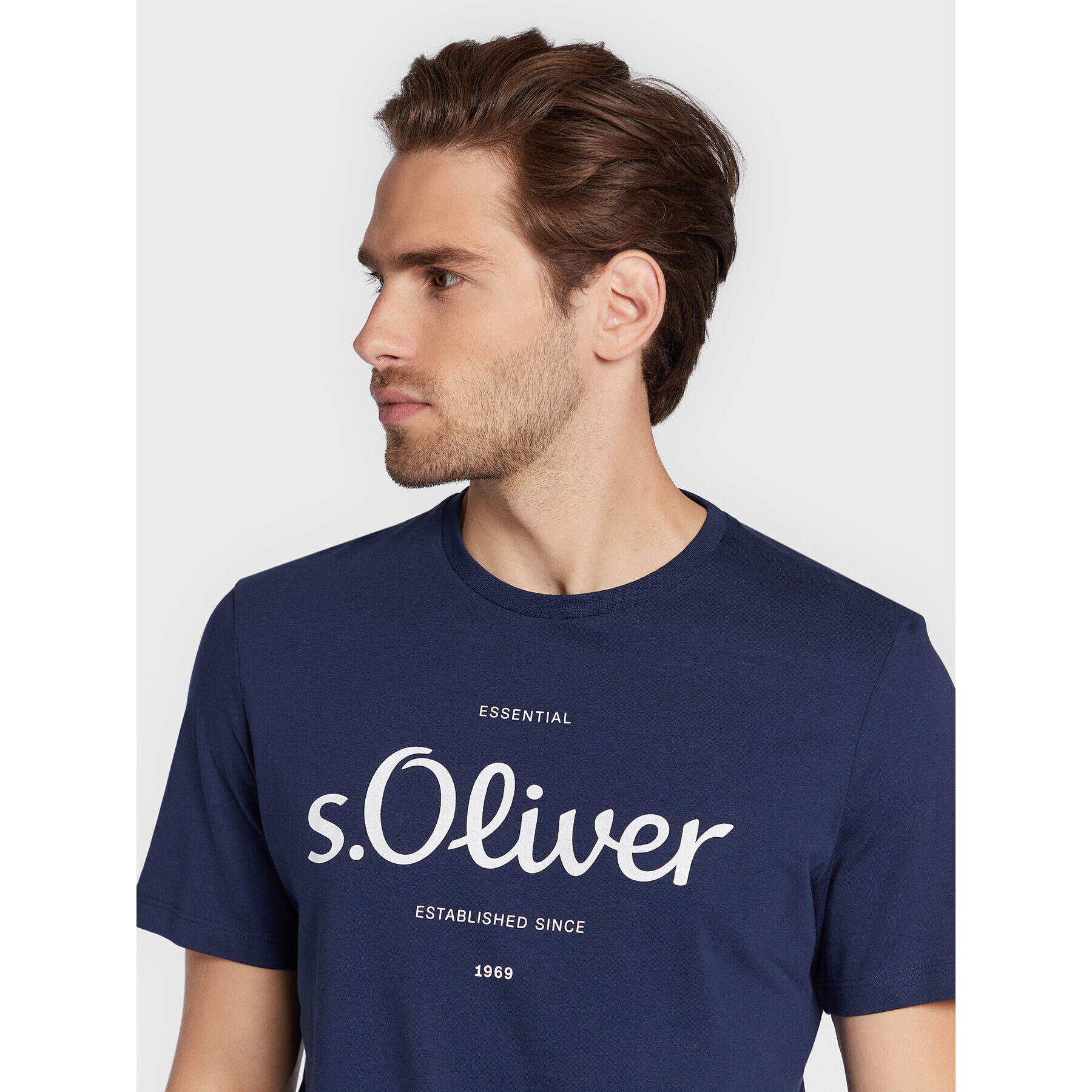 s.Oliver Тишърт 2057432 Тъмносин Regular Fit - Pepit.bg