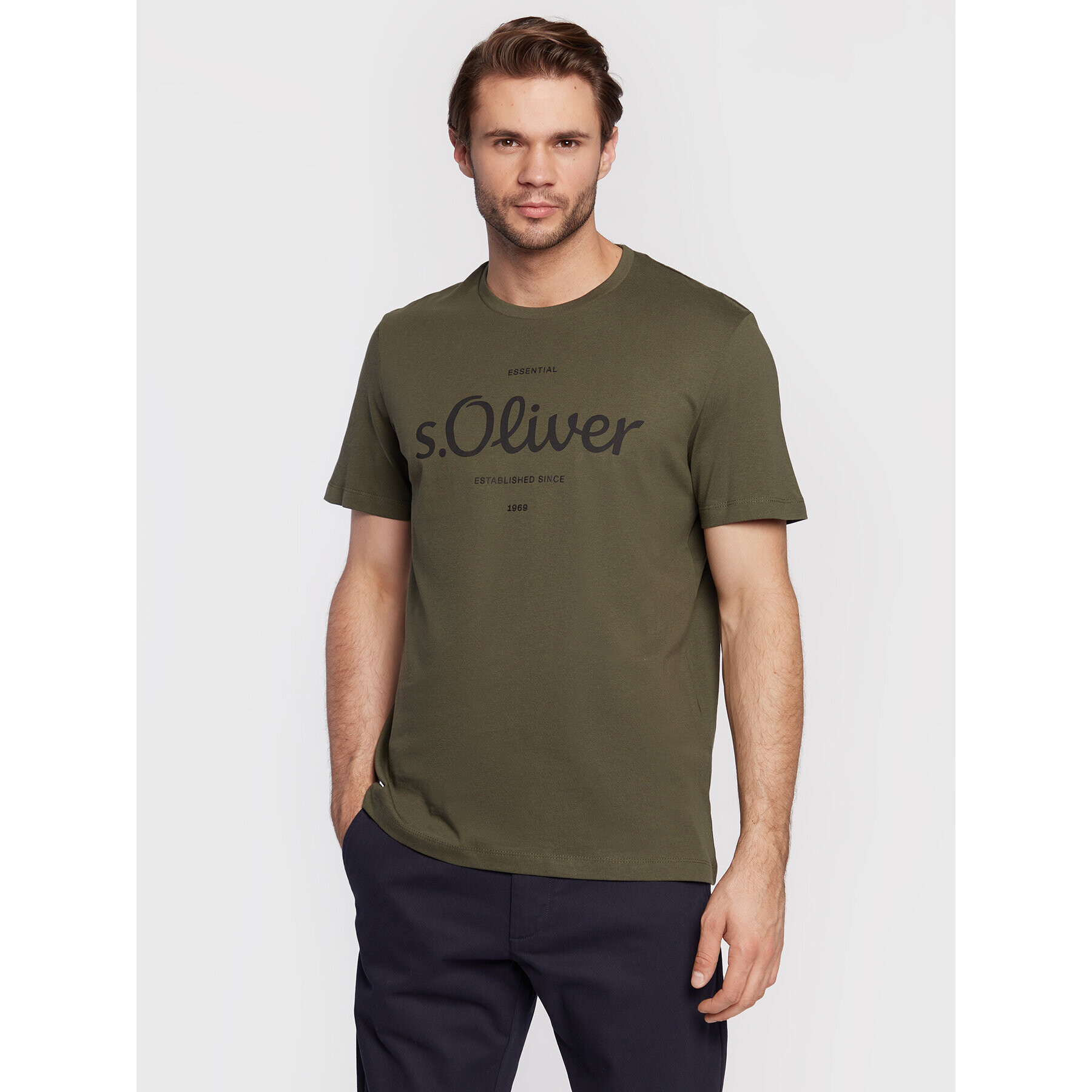 s.Oliver Тишърт 2057432 Зелен Regular Fit - Pepit.bg