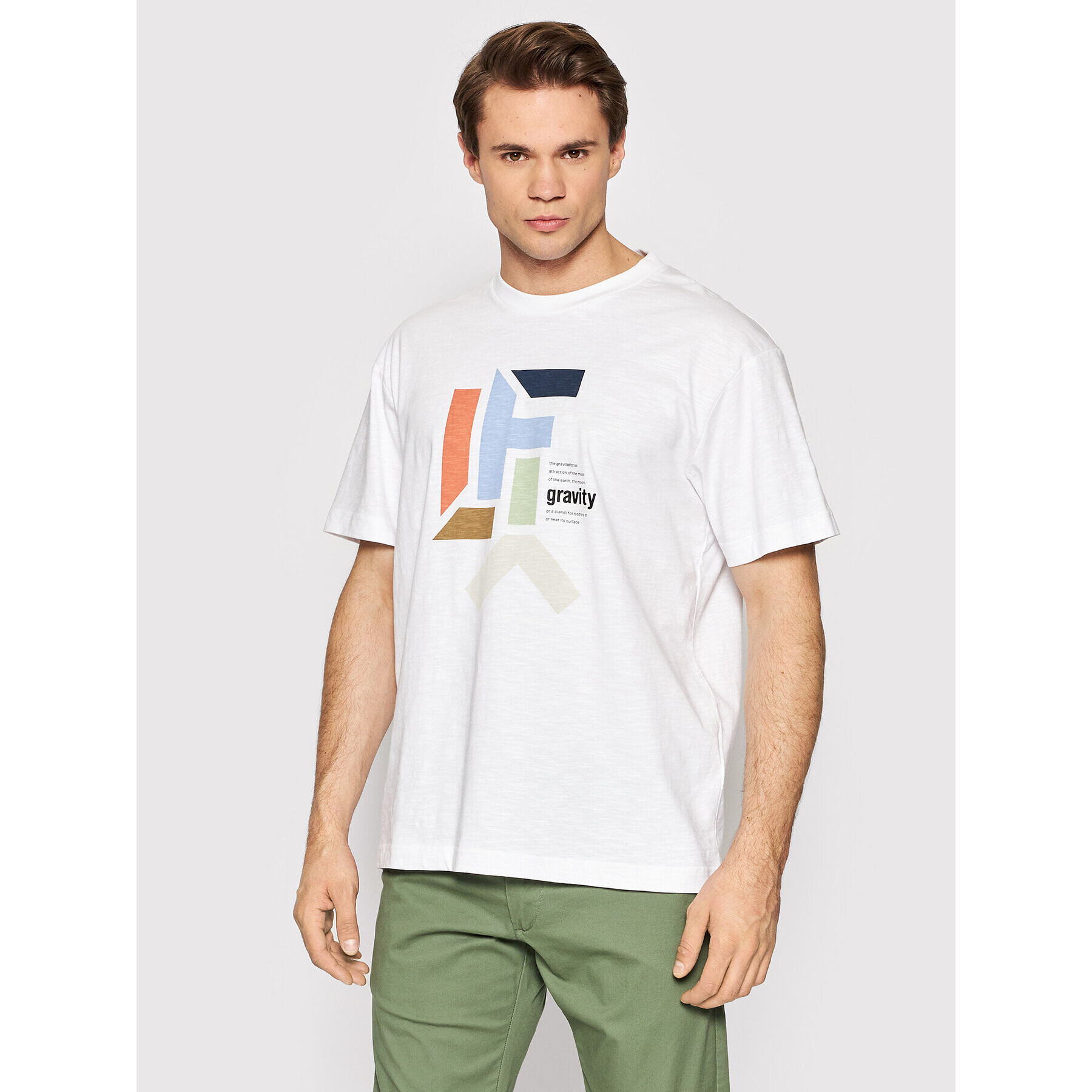 s.Oliver Тишърт 2111325 Бял Relaxed Fit - Pepit.bg