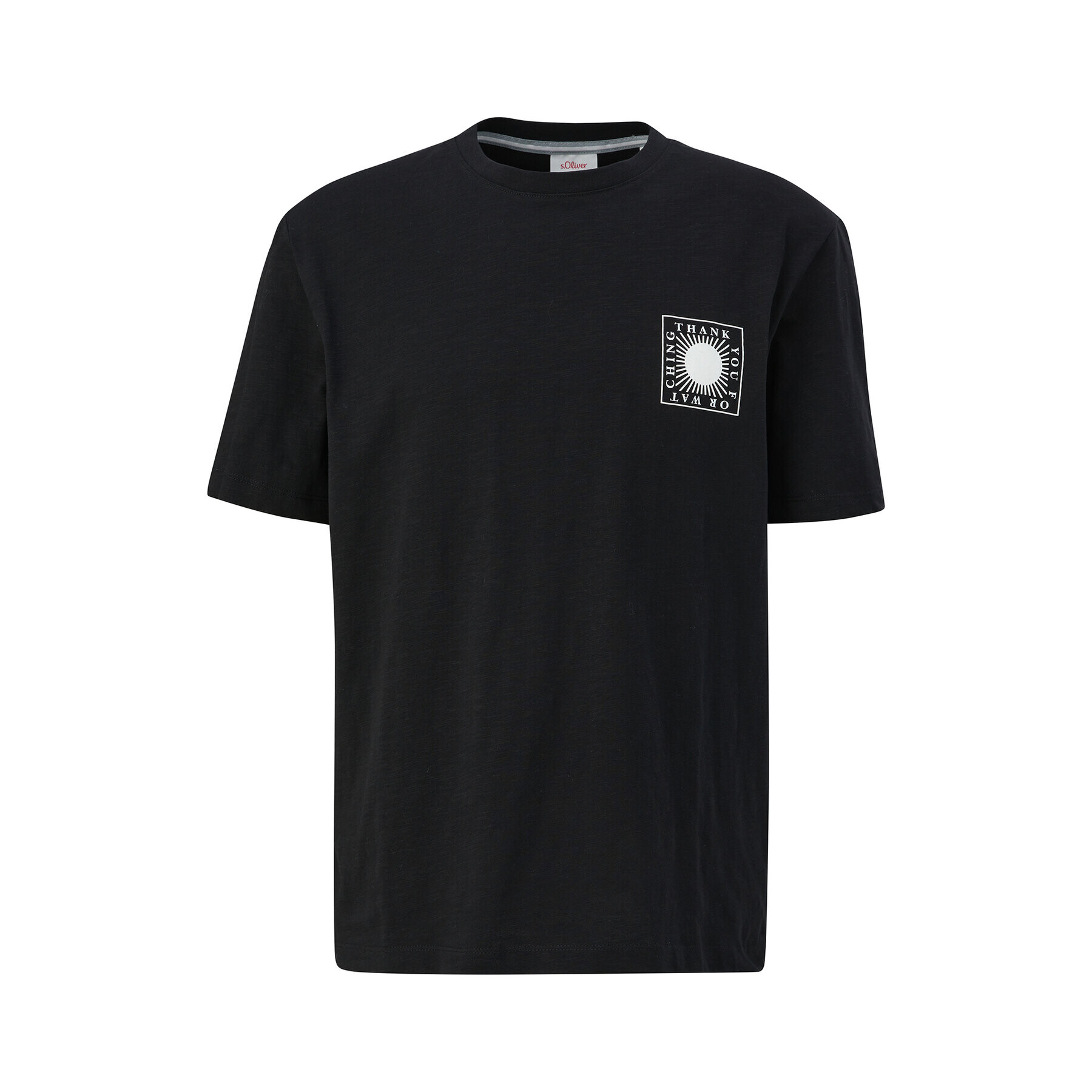 s.Oliver Тишърт 2129466 Черен Regular Fit - Pepit.bg