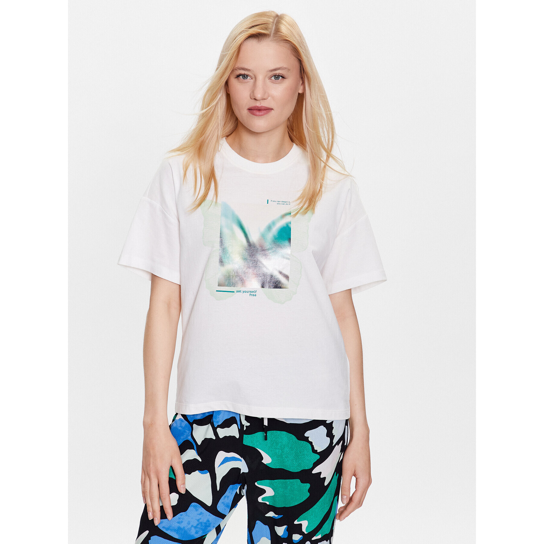 s.Oliver Тишърт 2130597 Екрю Loose Fit - Pepit.bg