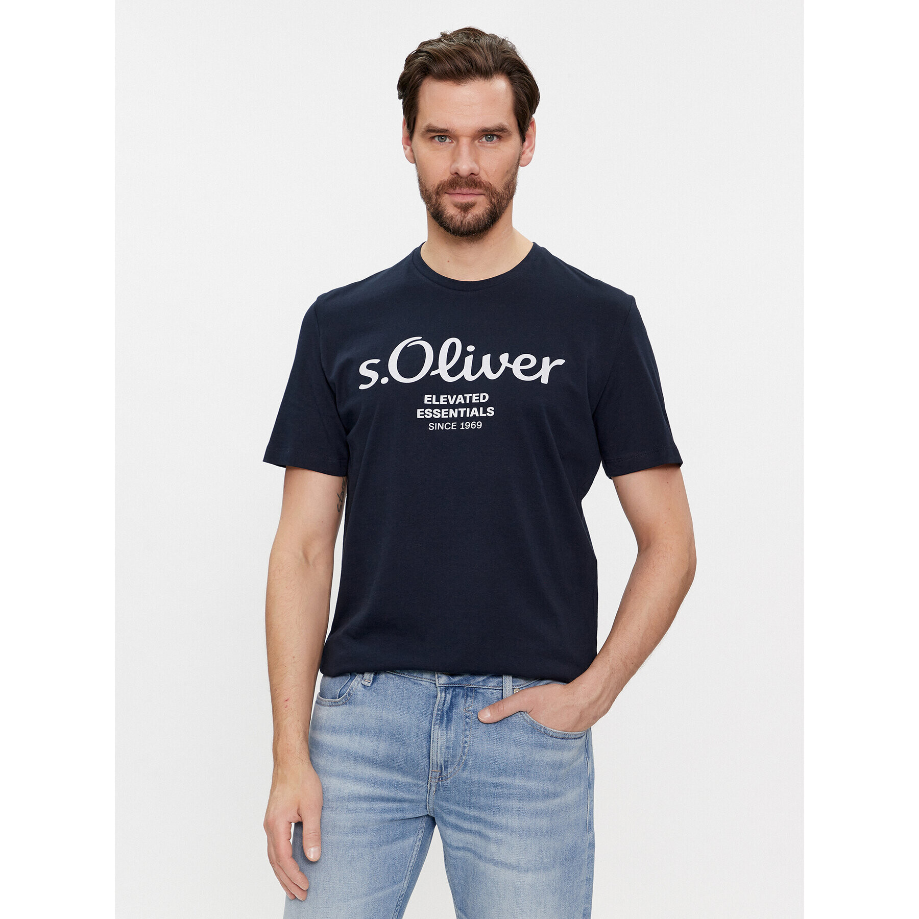 s.Oliver Тишърт 2139909 Син Regular Fit - Pepit.bg