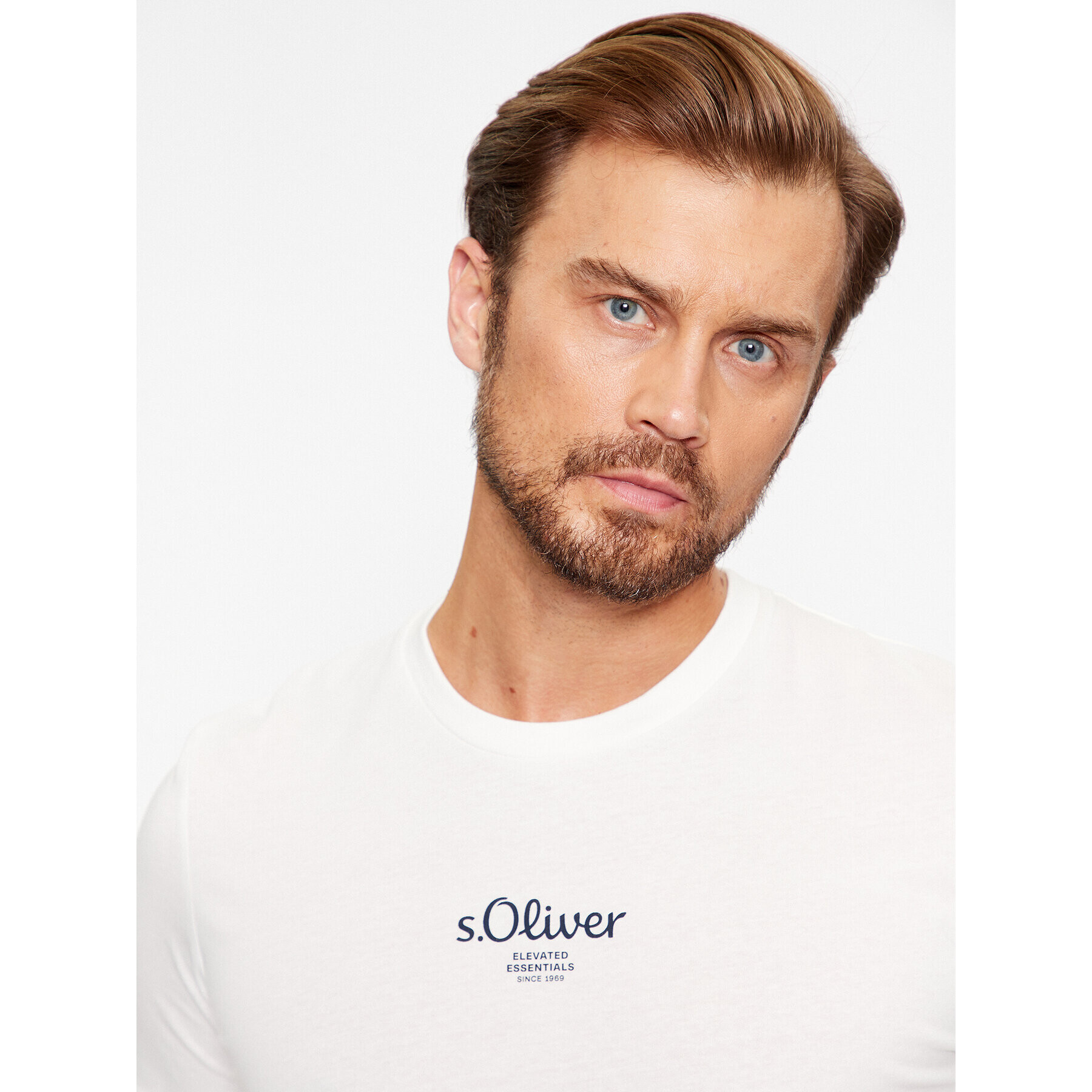 s.Oliver Тишърт 2140013 Бял Regular Fit - Pepit.bg