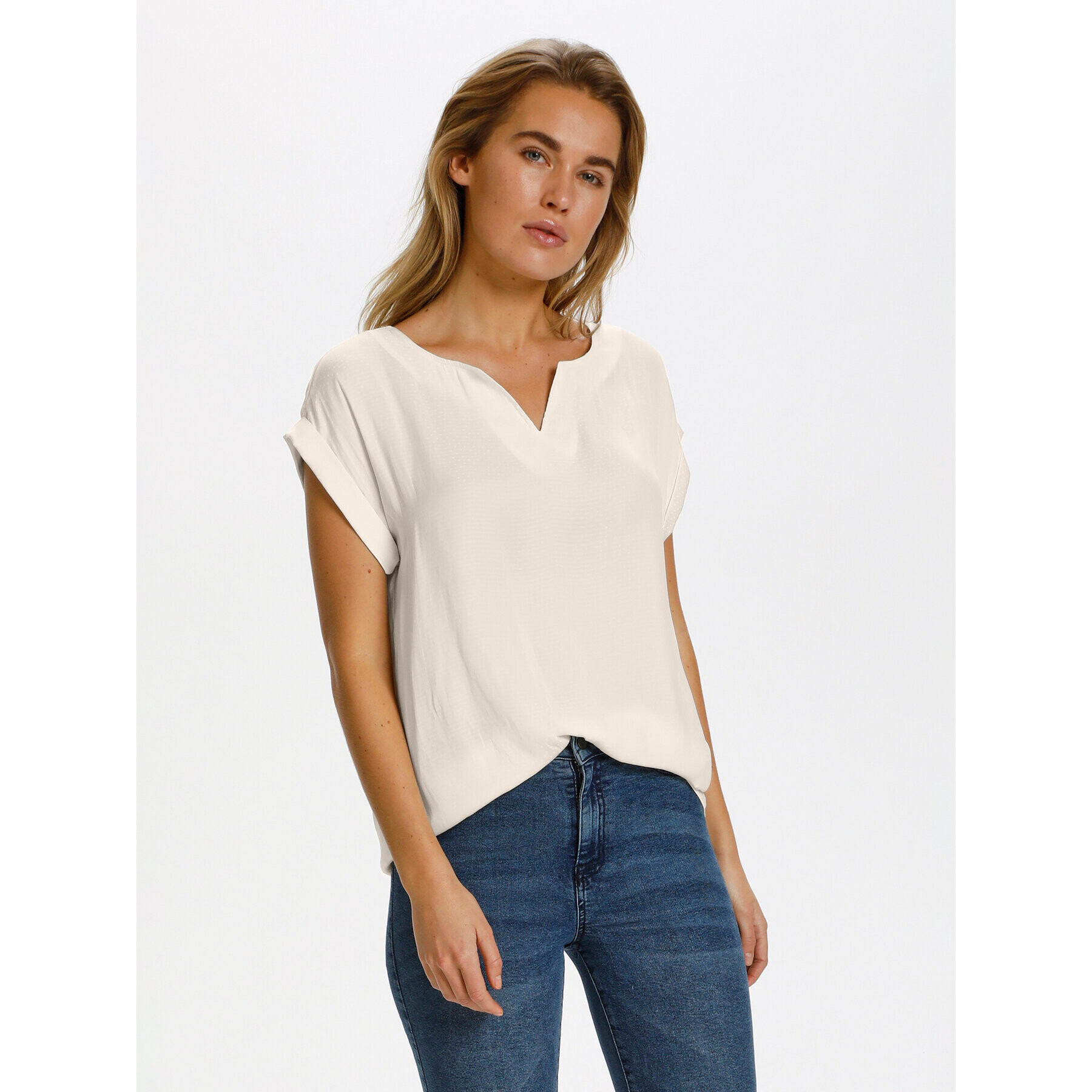 Saint Tropez Блуза 30500069 Бял Classic Fit - Pepit.bg